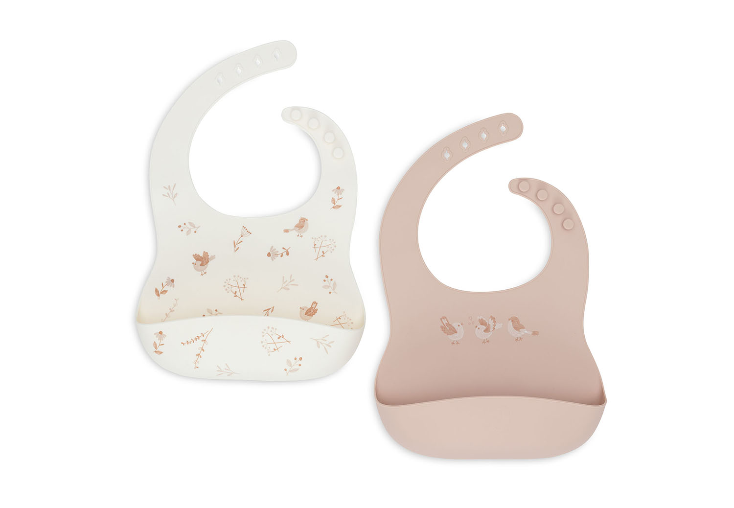 Lätzchen Silikon 2er Set - Lovely Birds