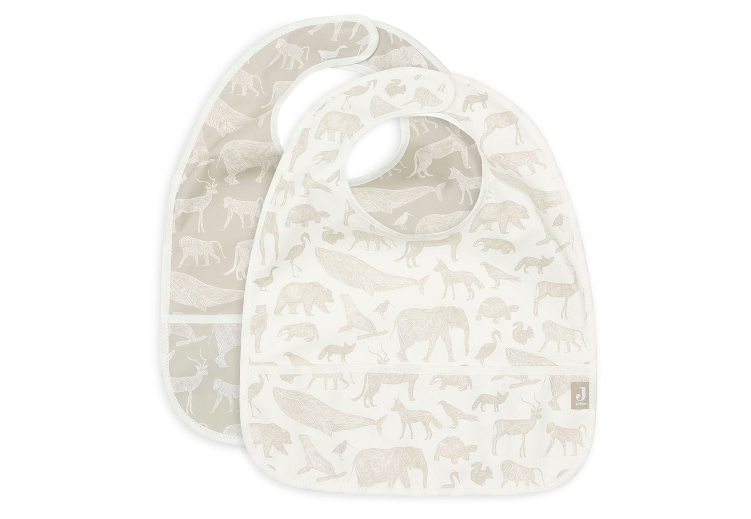 Lätzchen wasserdicht 2er Set Animals olive Lätzchen wasserdicht 2er Set Animals olive