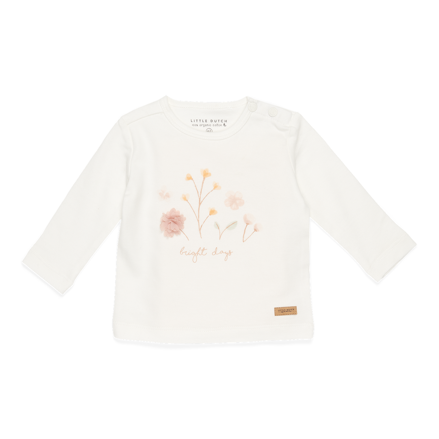 Long Sleeve Shirt / Langarmshirt Blumen weiß (Gr. 74)