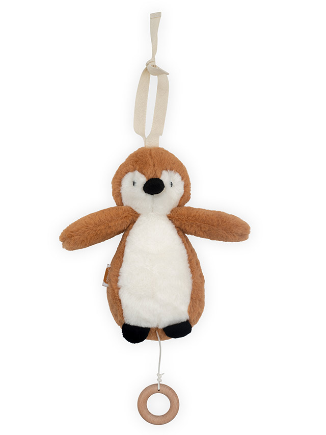 Spieluhr Plüsch Pinguin braun