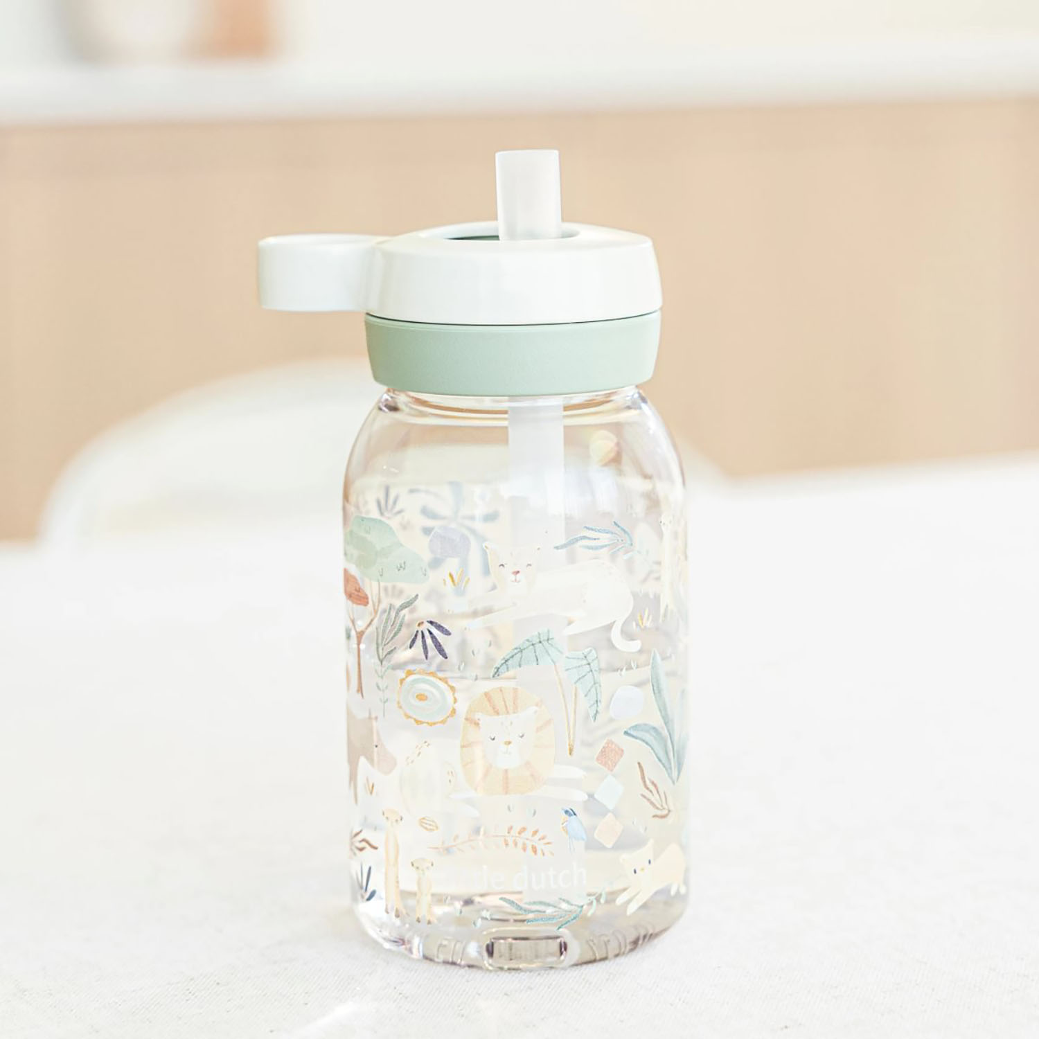 Trinkflasche mit Trinkhalm Campus - Safari Friends 450 ml