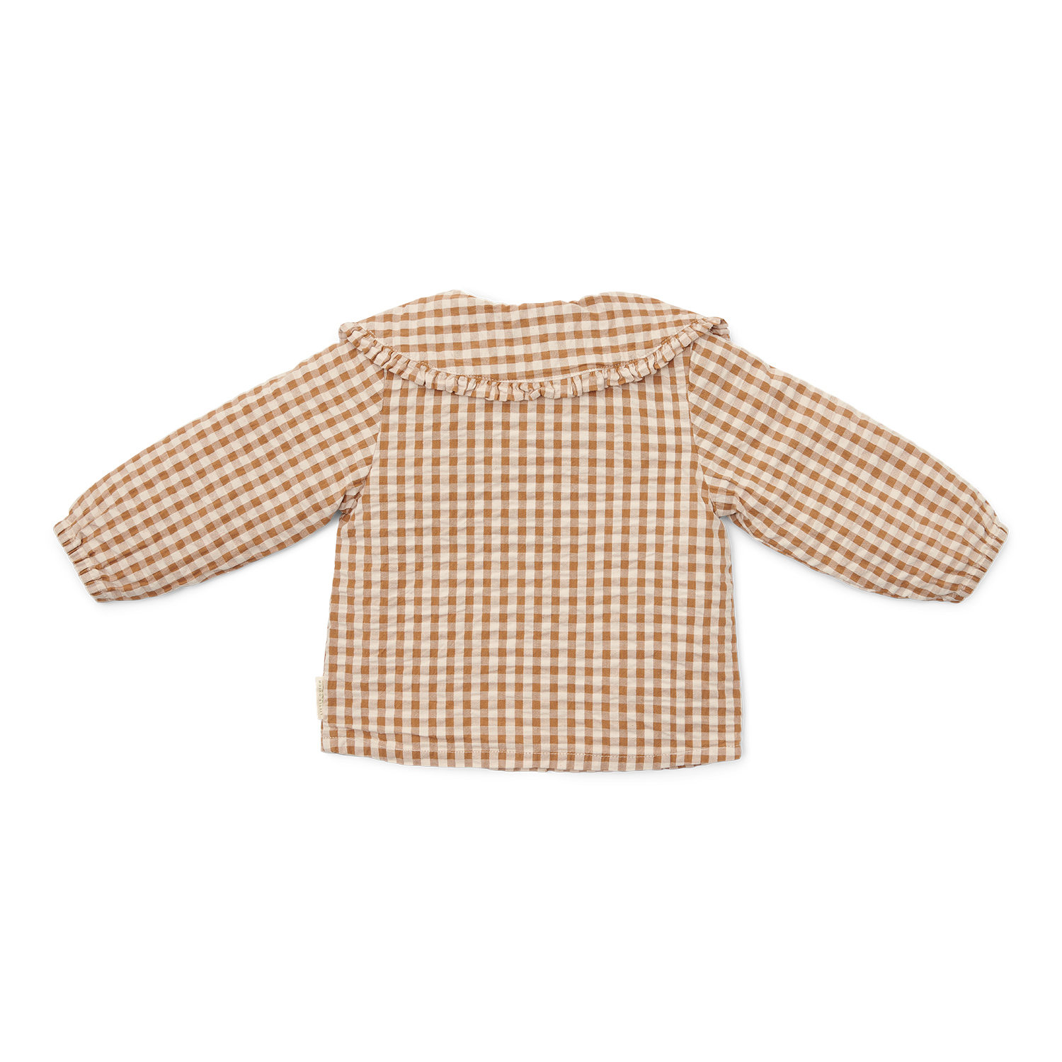 Bluse langarm kariert - Little Farm braun / weiß (Gr. 98)