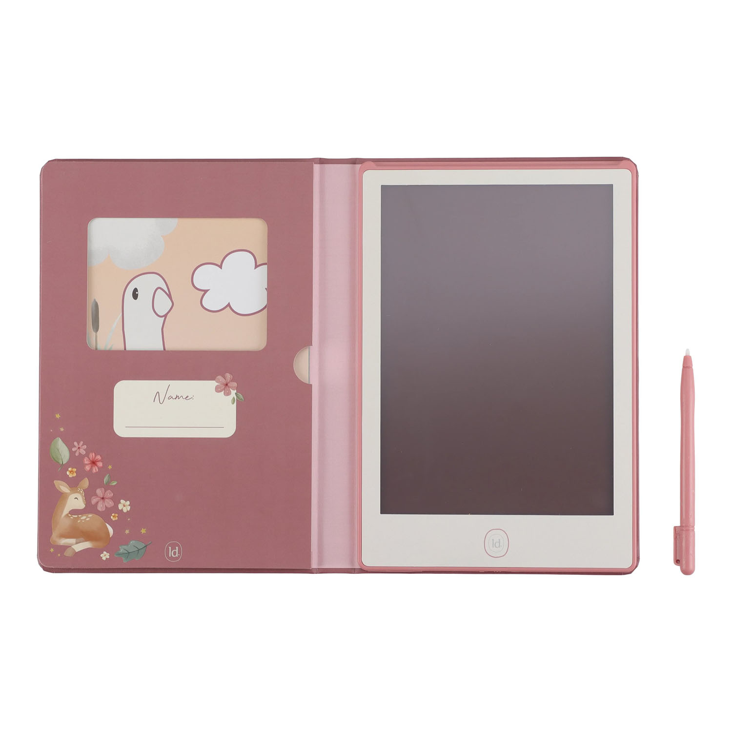 Zeichentablett / LCD Schreibtafel - Fairy Garden rosa