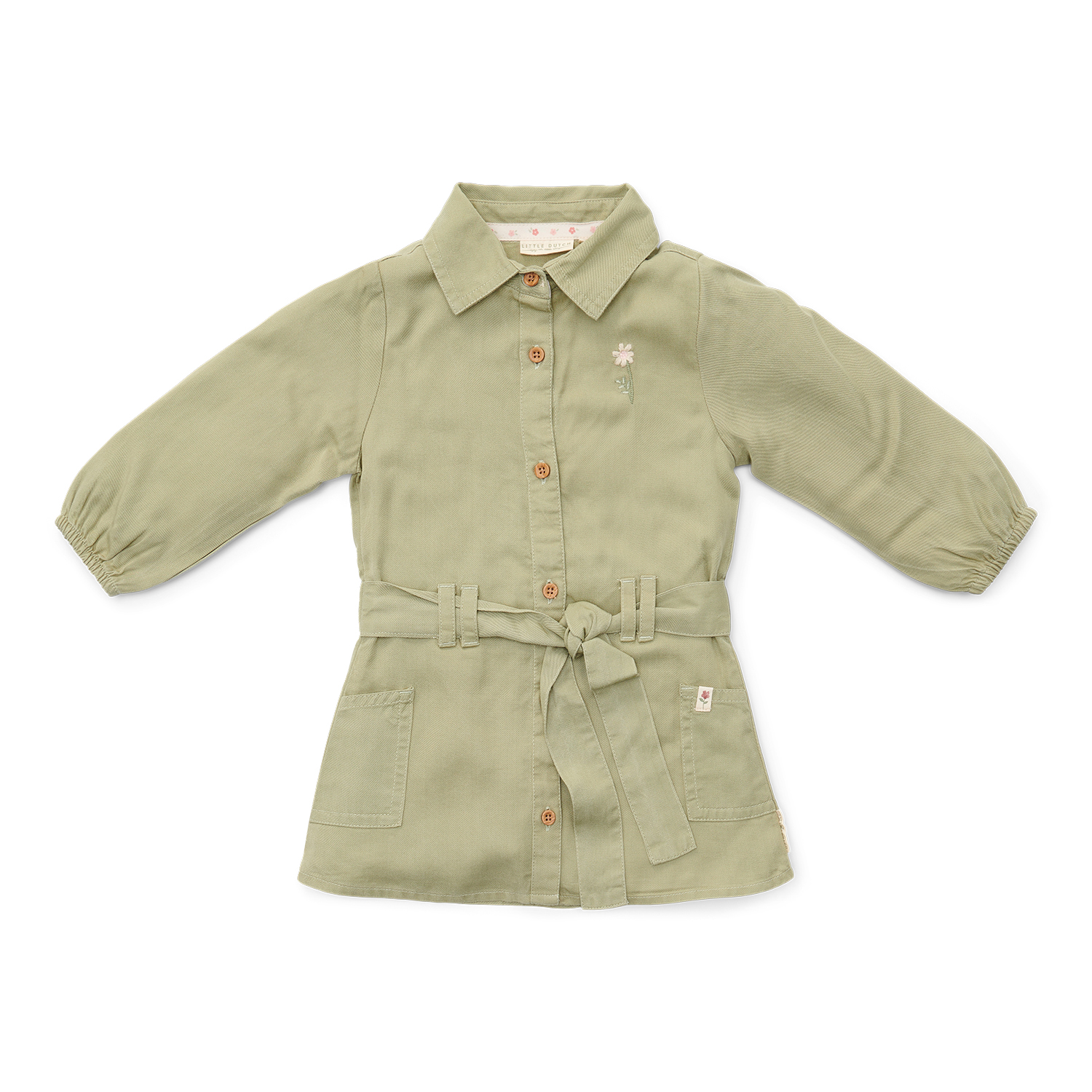 Kleid langärmlig - Little Farm grün (Gr. 74)