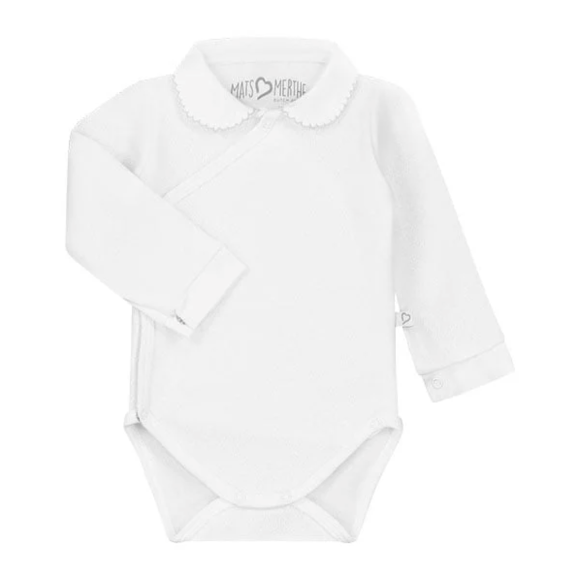 Body langarm mit Kragen weiß (Gr. 62/68) Body langarm mit Kragen weiß (Gr. 62/68)