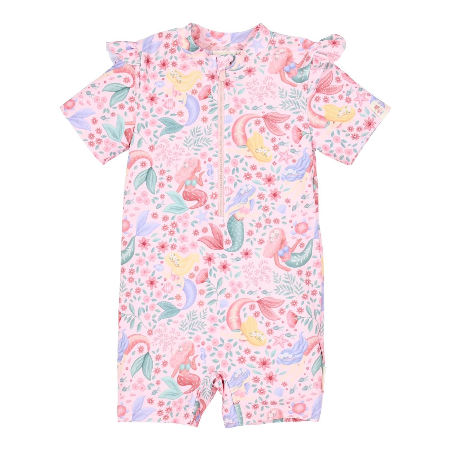 Schwimmanzug mit Rüschen - Dreamy Mermaid rosa (Gr. 74/80)