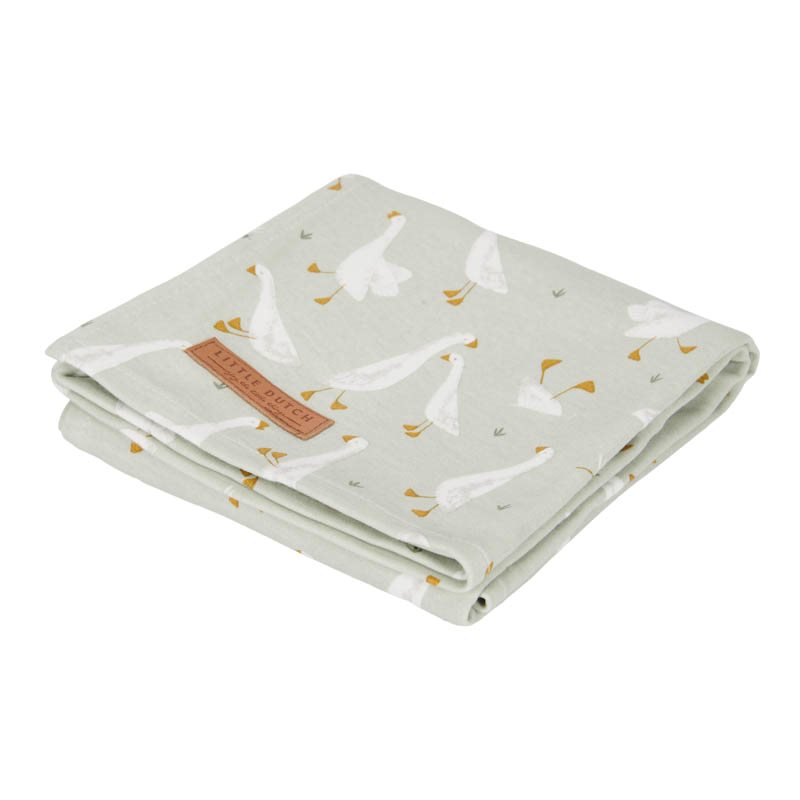 Musselin Swaddle Tuch / Pucktuch Little Goose kleine Gans (120x120 cm)
