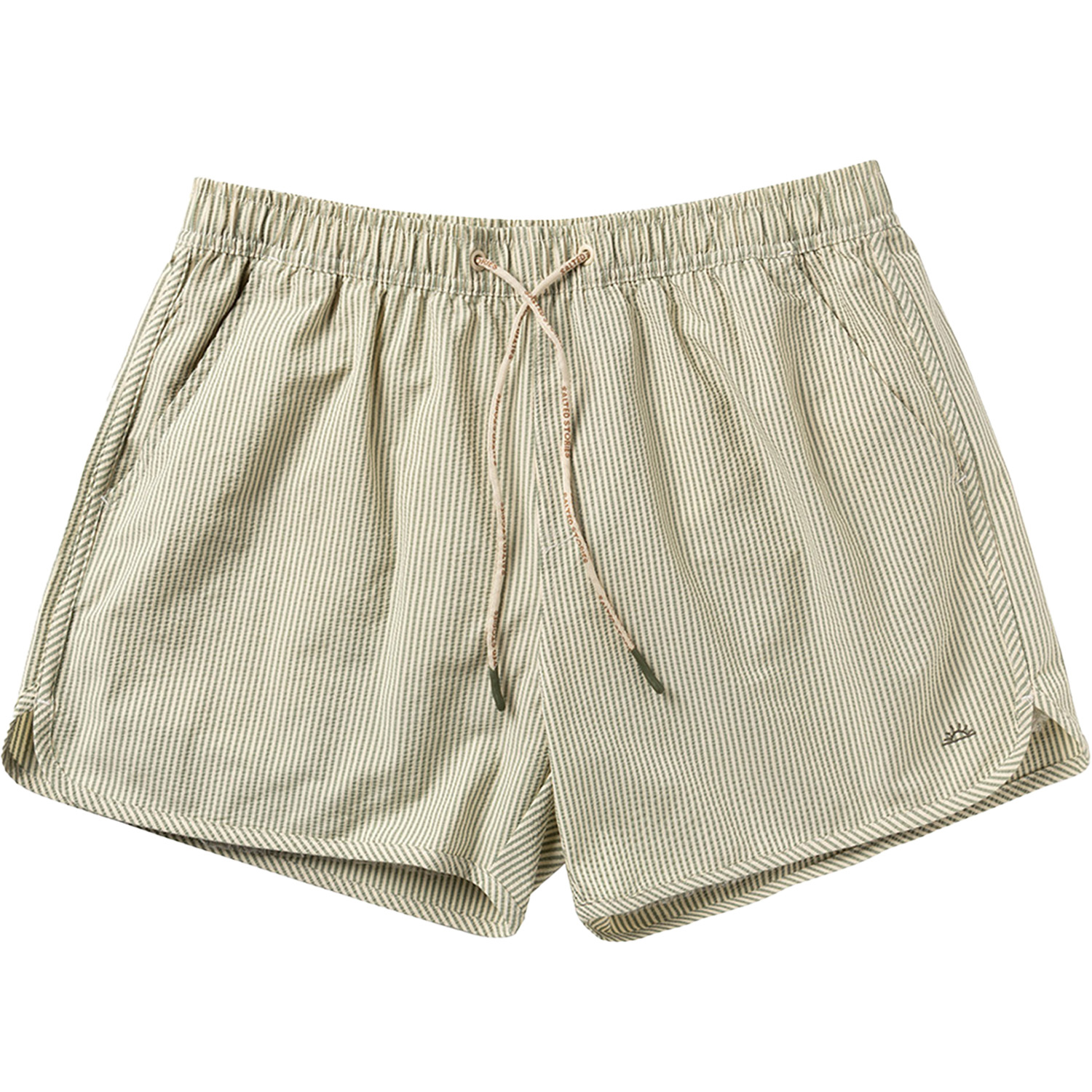 Badehose / Badeshorts für Herren - Seersucker / Green Bay (Gr. S)