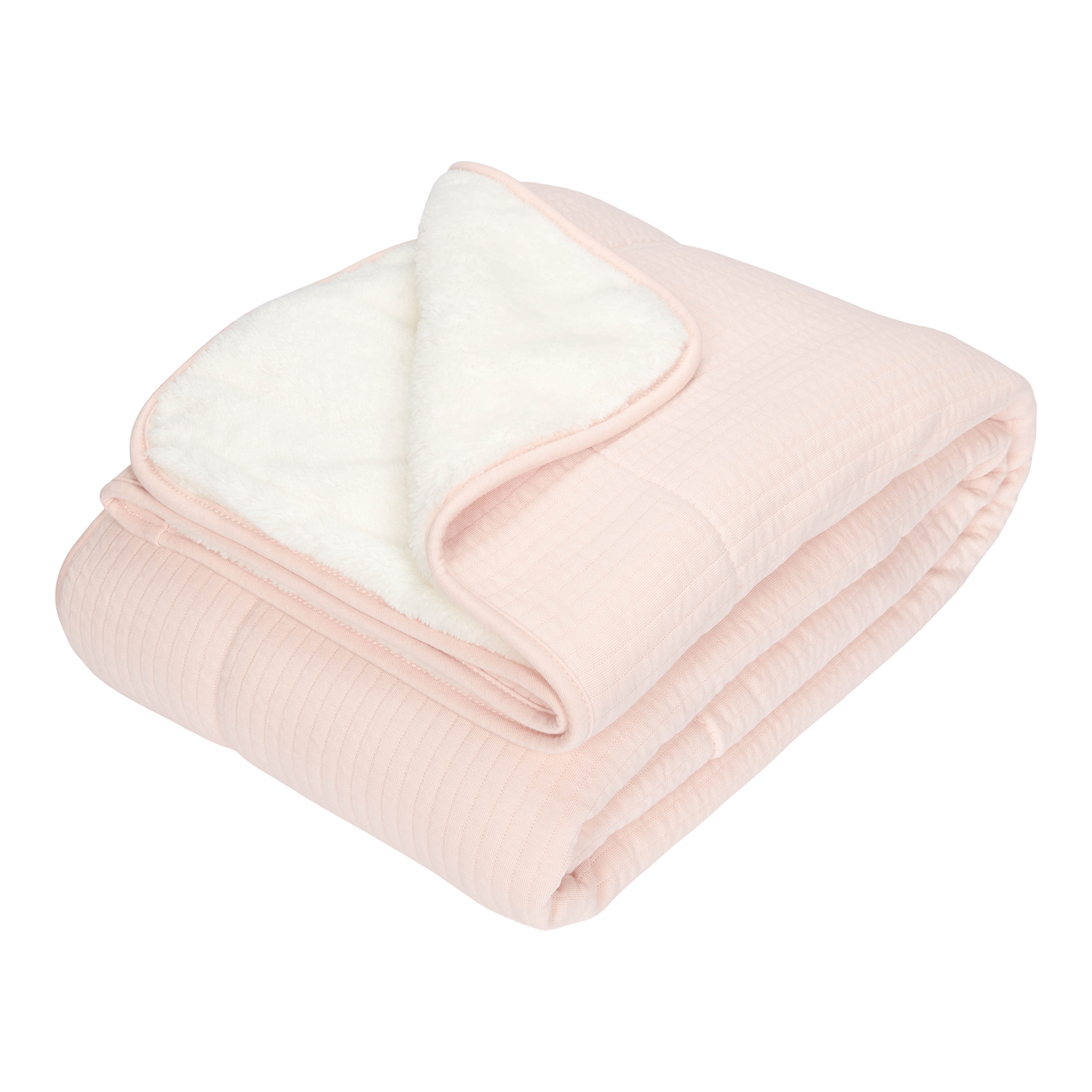 Babydecke mit Nickistoff Pure soft pink (70x100 cm)