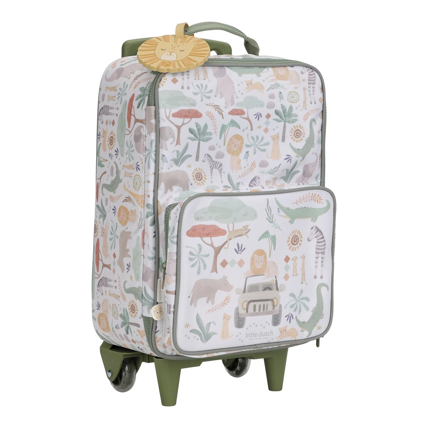 Kindertrolley - Safari Friends grün / weiß