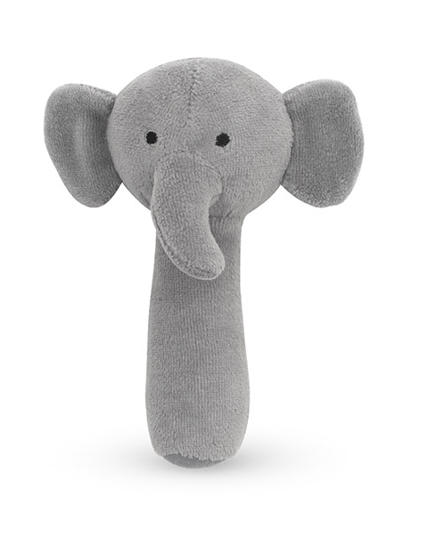 Greifling Rassel Elefant Samt grau