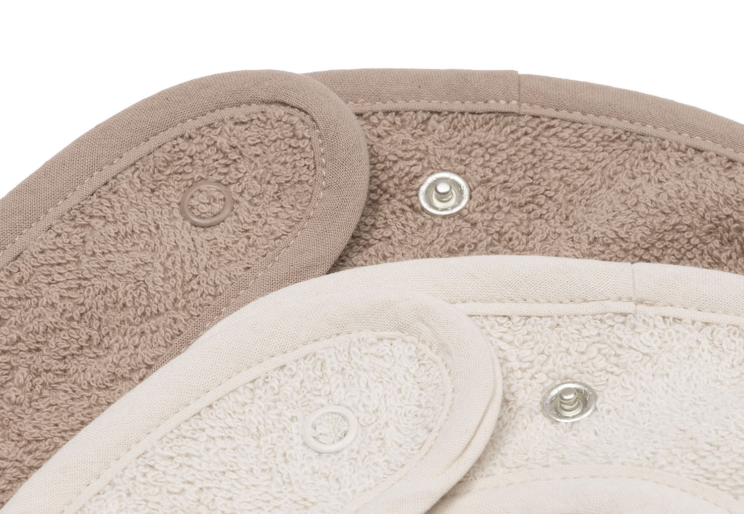 Lätzchen Frottee 2er Set - Sand / Milky Coffee - beige / braun