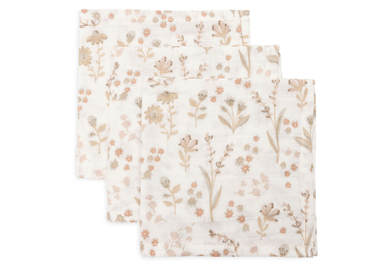 Spucktücher Mundtücher Musselin 3er Set - Bloomy (31x31cm)