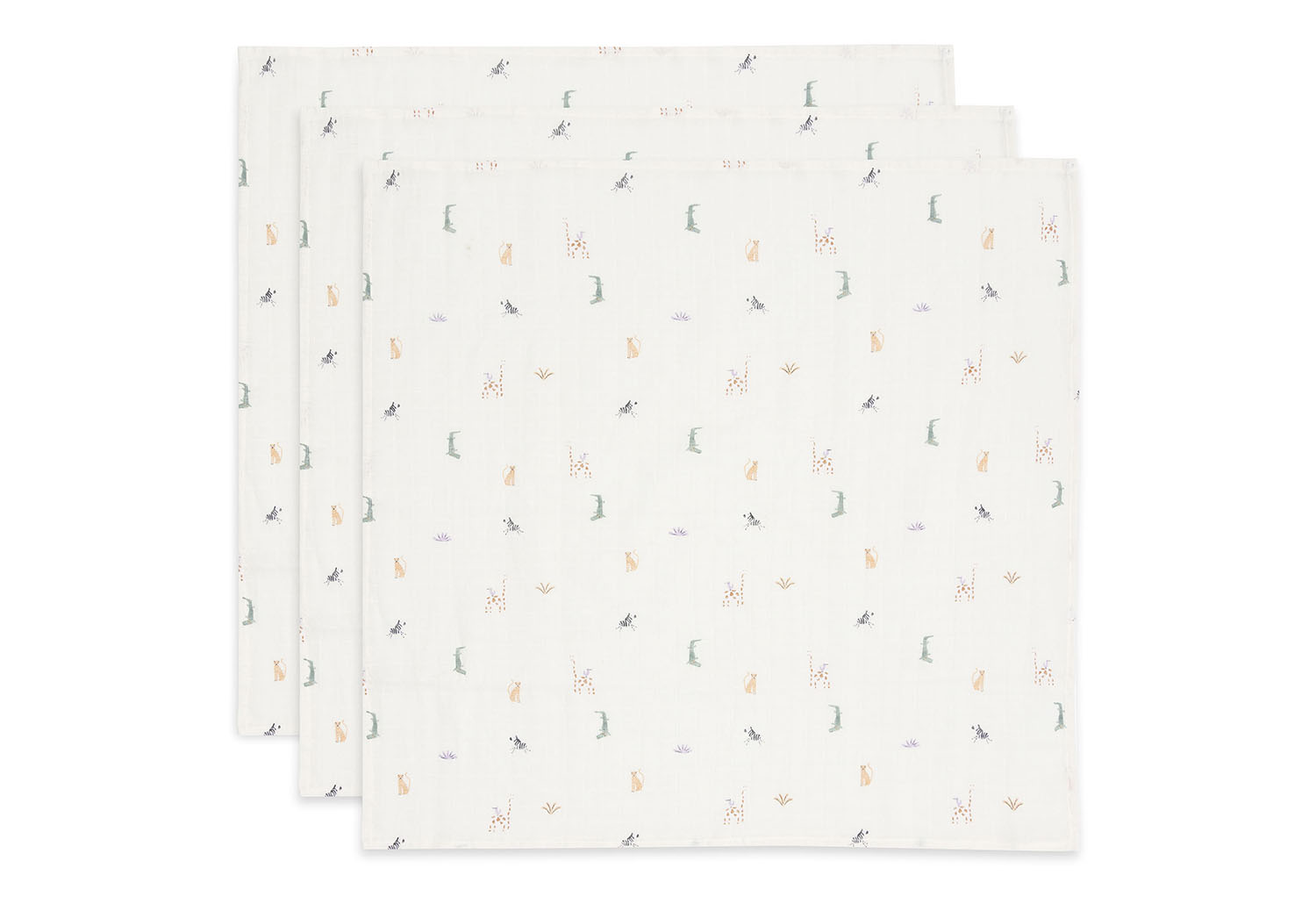 Mulltücher 3er Set - Jungle Jambo (70x70 cm) Mulltücher 3er Set - Jungle Jambo (70x70 cm)