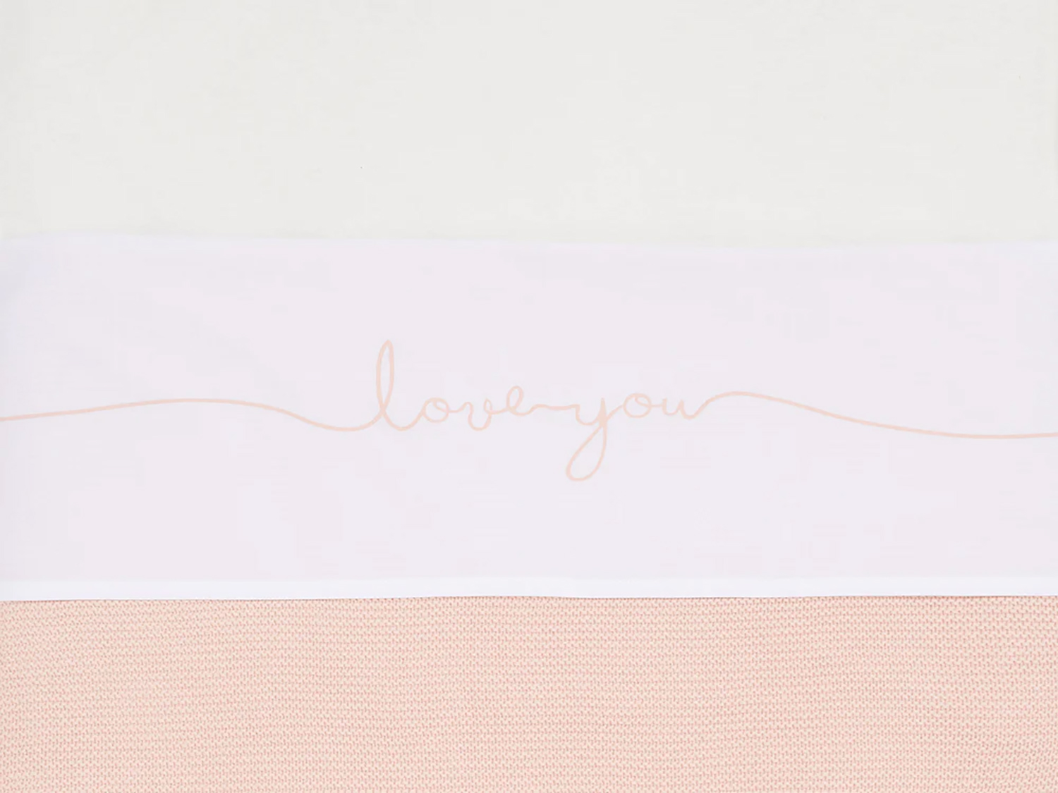 Babybettlaken Wiegenlaken Love you rosa (75x100 cm)
