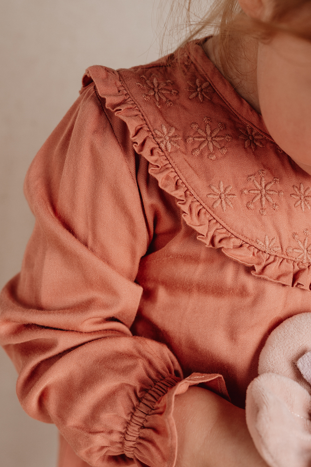 Bluse langarm - Little Farm warm rose (Gr. 98)