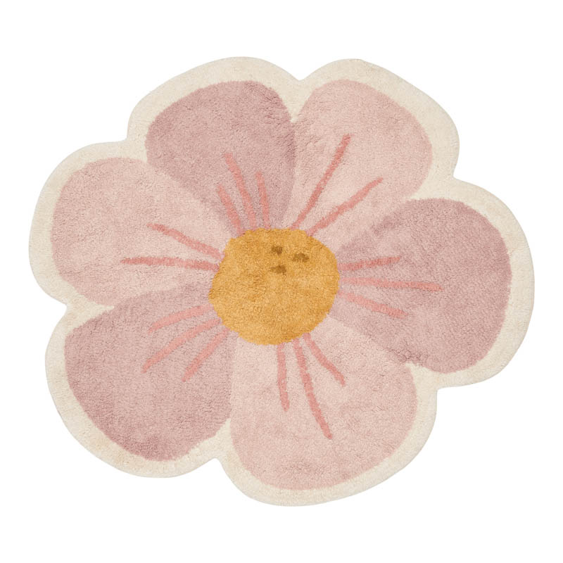 Teppich in Blumenform rosa (110x110 cm)