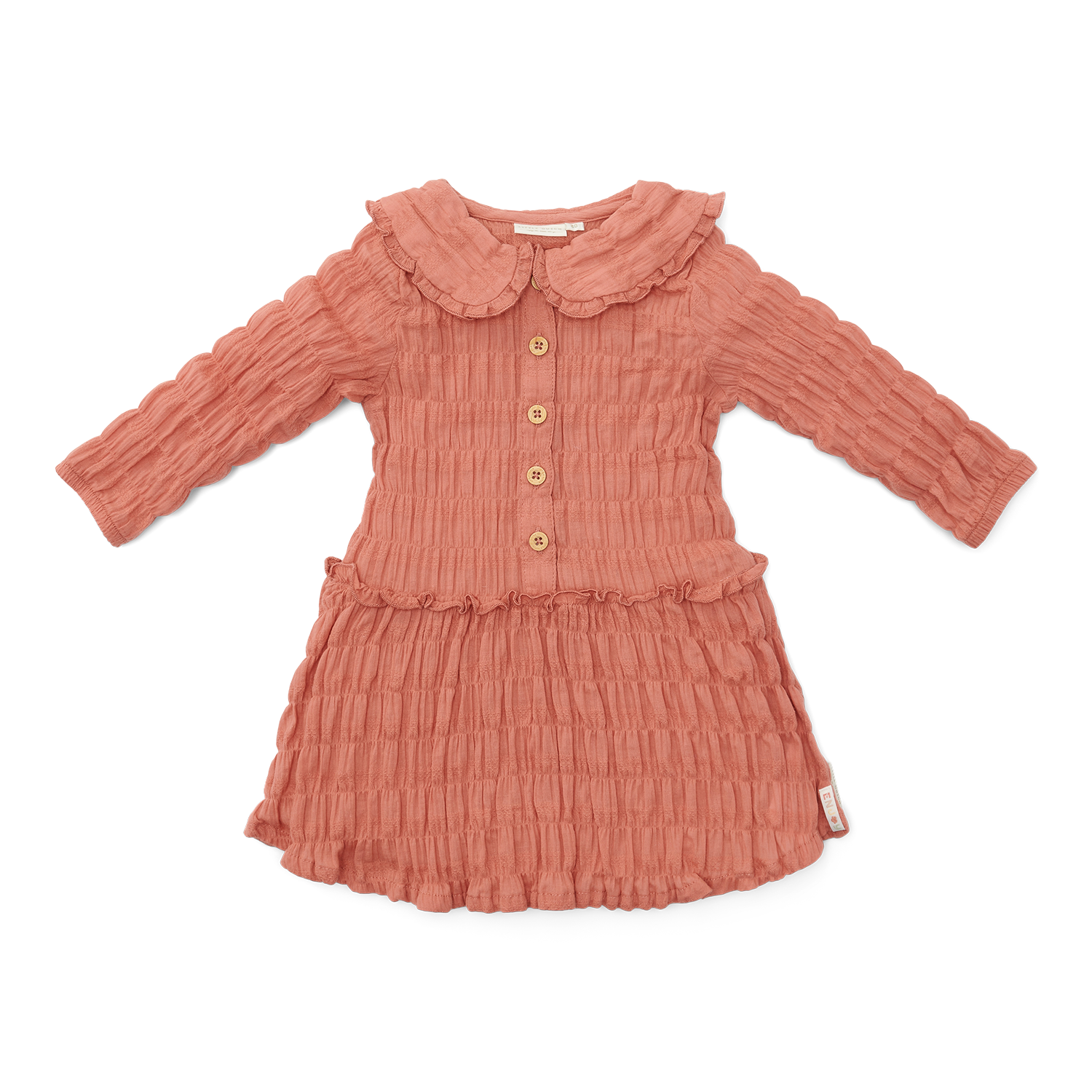 Kleid langärmlig mit Rüschen Rose Little Farm rosa (Gr. 80)