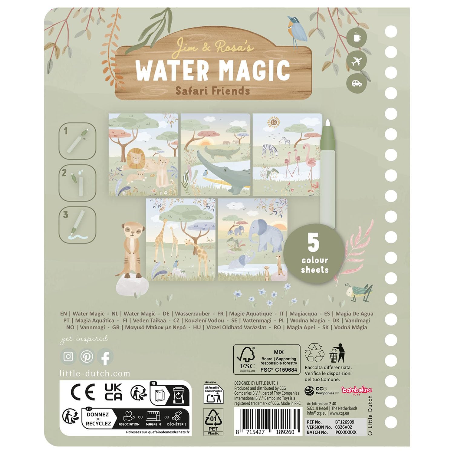 Buch Rosa's Water Magic - Safari Friends grün