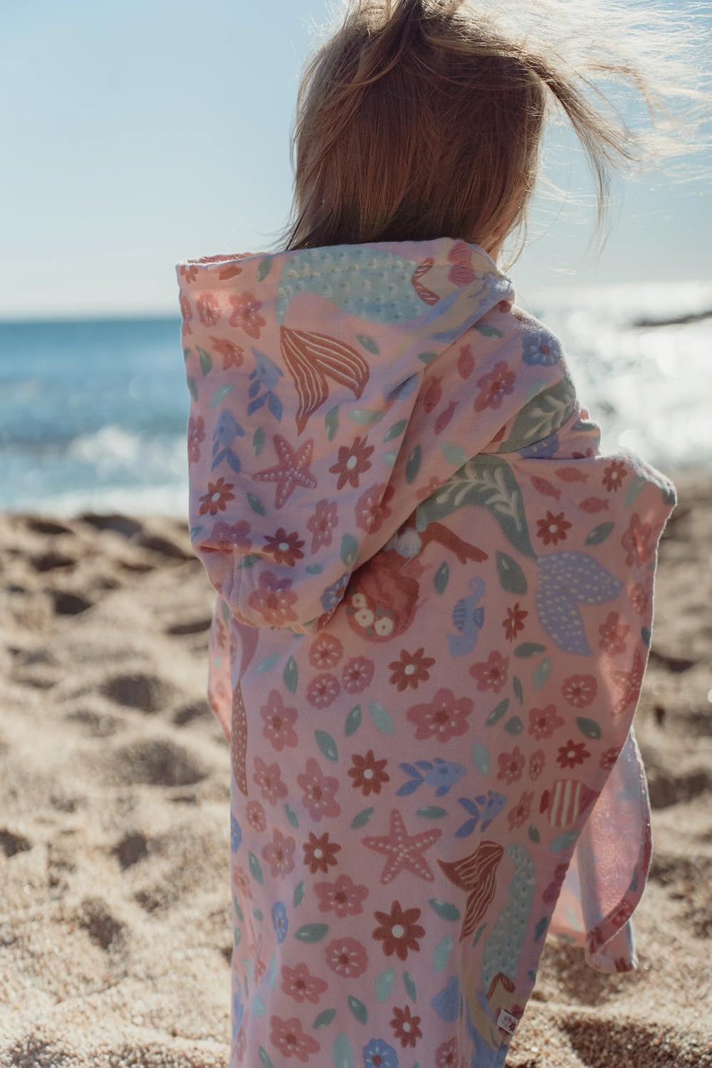 Badeponcho / Strandponcho - Dreamy Mermaid rosa