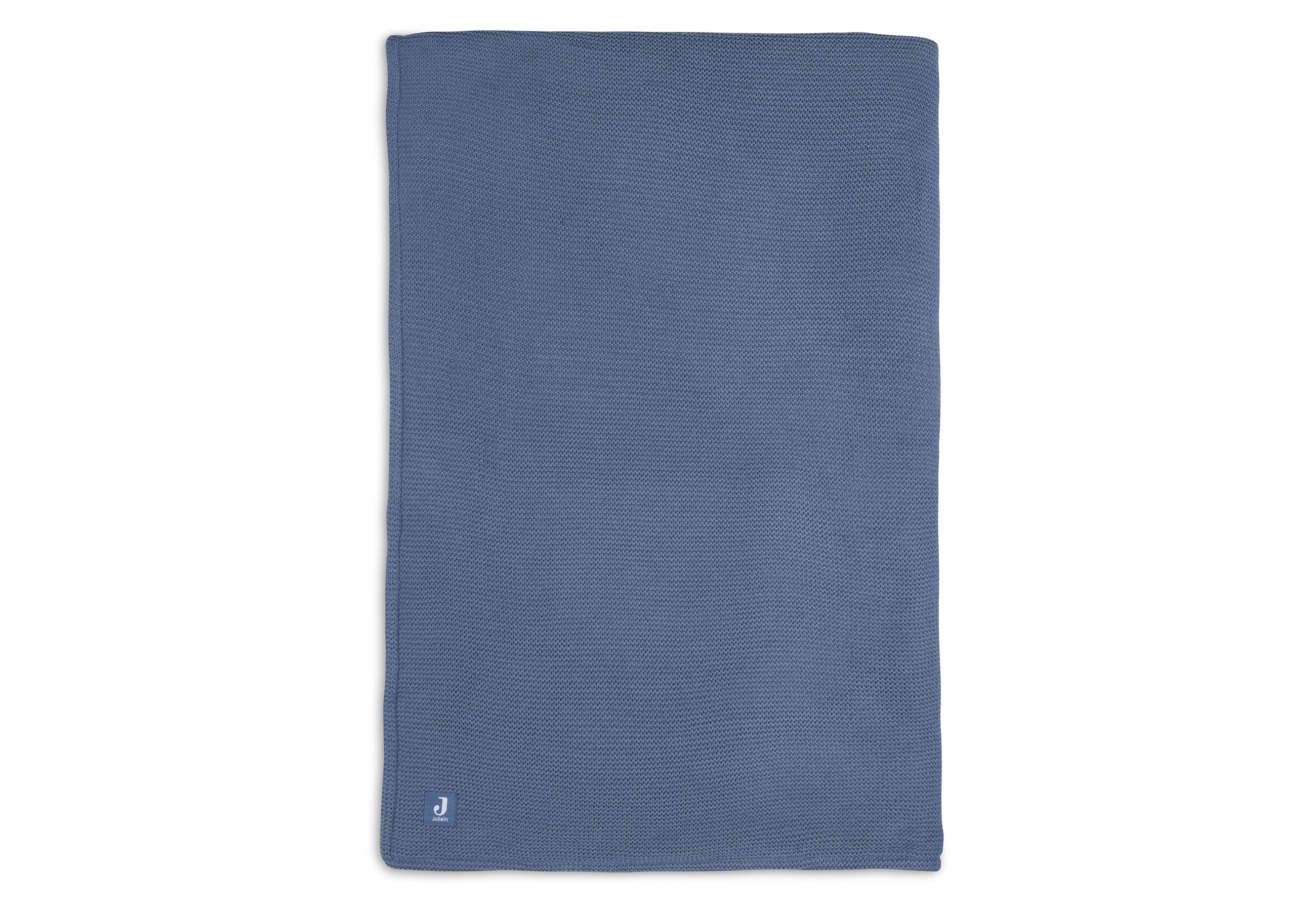 Kinderdecke Strickdecke mit Teddyfell Basic Knit jeans blau (100x150 cm)
