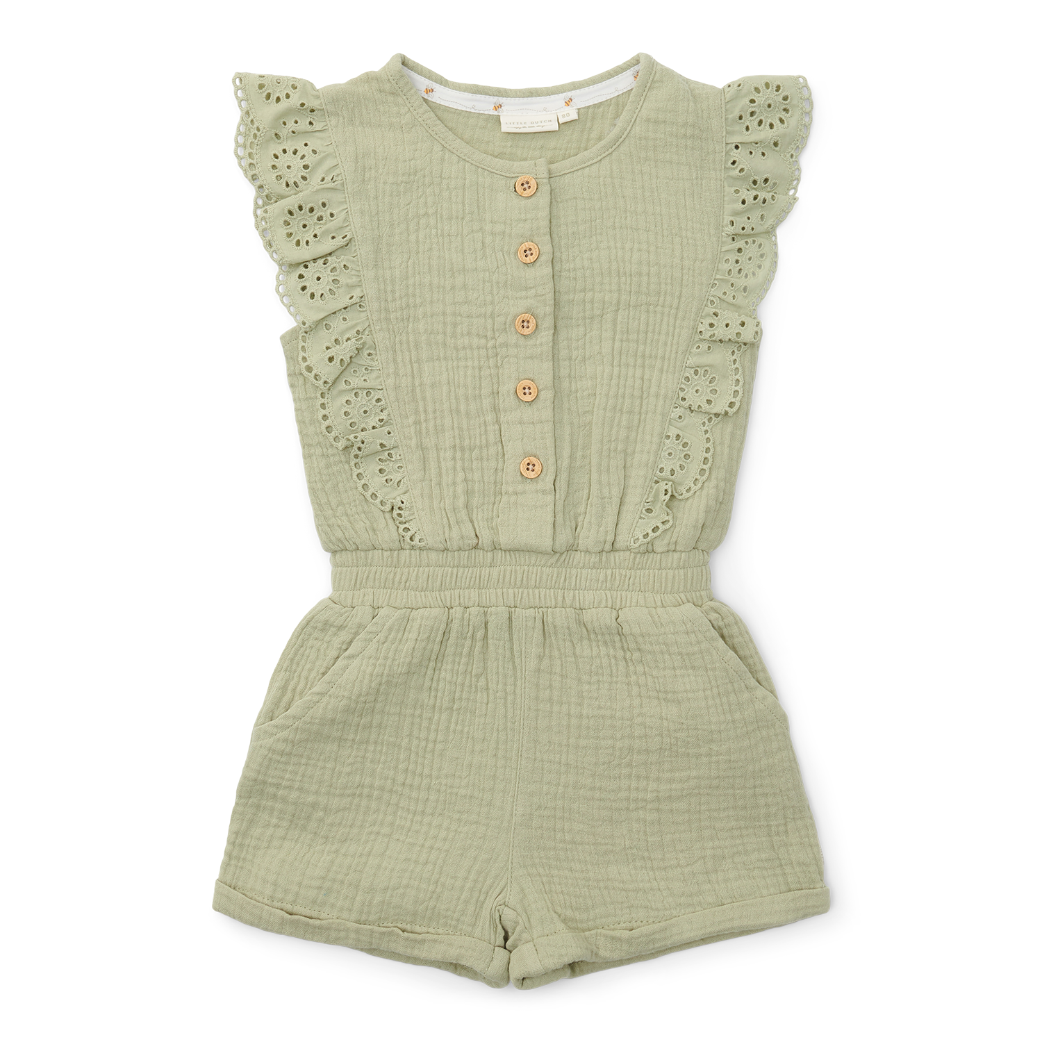 Jumpsuit Musselin mit Rüschen Grass Green - Little Farm grün (Gr. 86) Jumpsuit Musselin mit Rüschen Grass Green - Little Farm grün (Gr. 86)