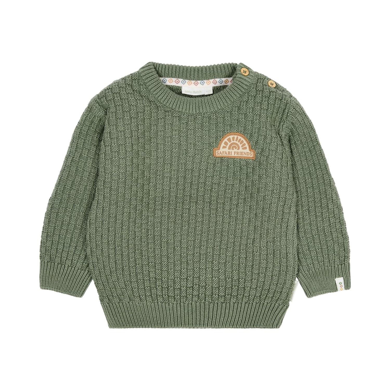 Long Sleeve Shirt / Pullover Strick Sage - Safari Friends grün (Gr. 74)