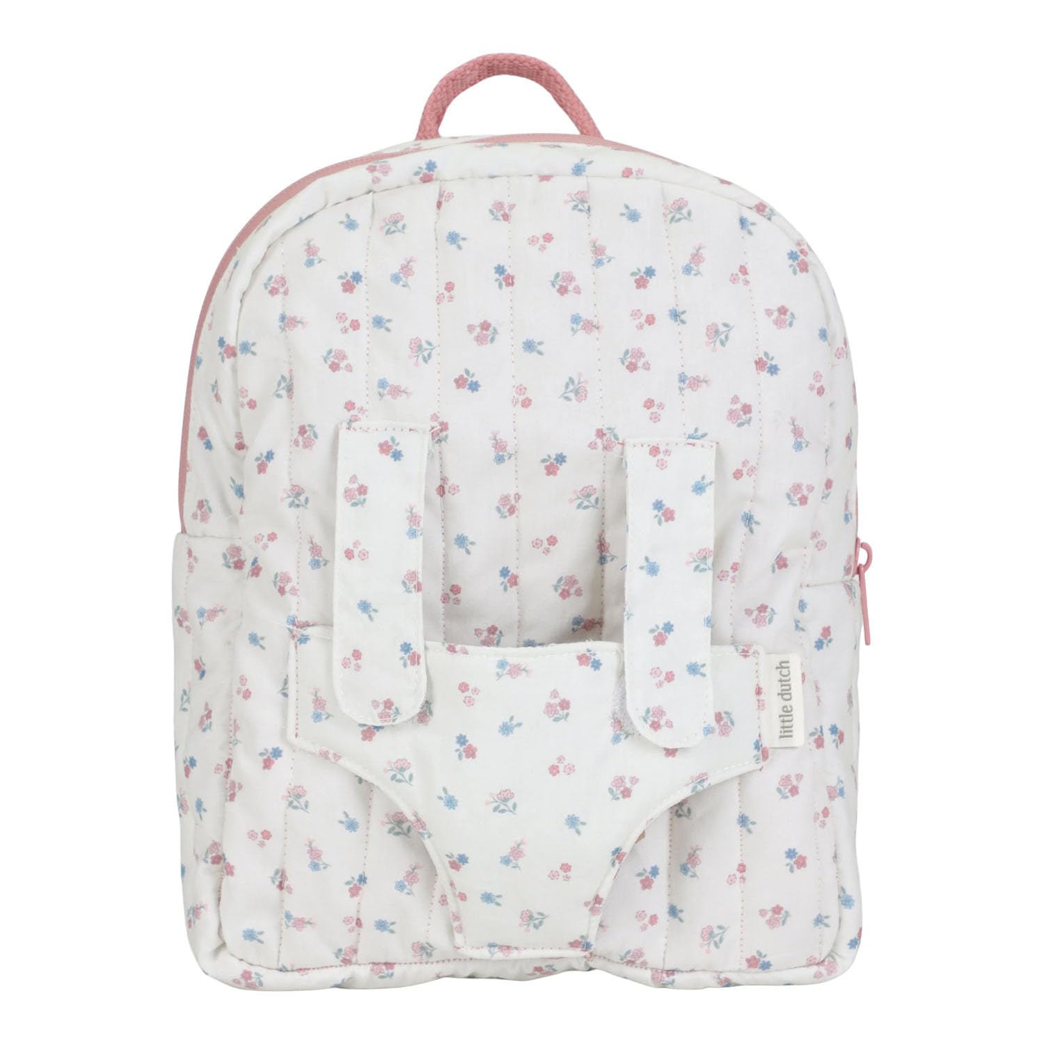 Puppenrucksack 2-in-1 - Essentials rosa/weiß