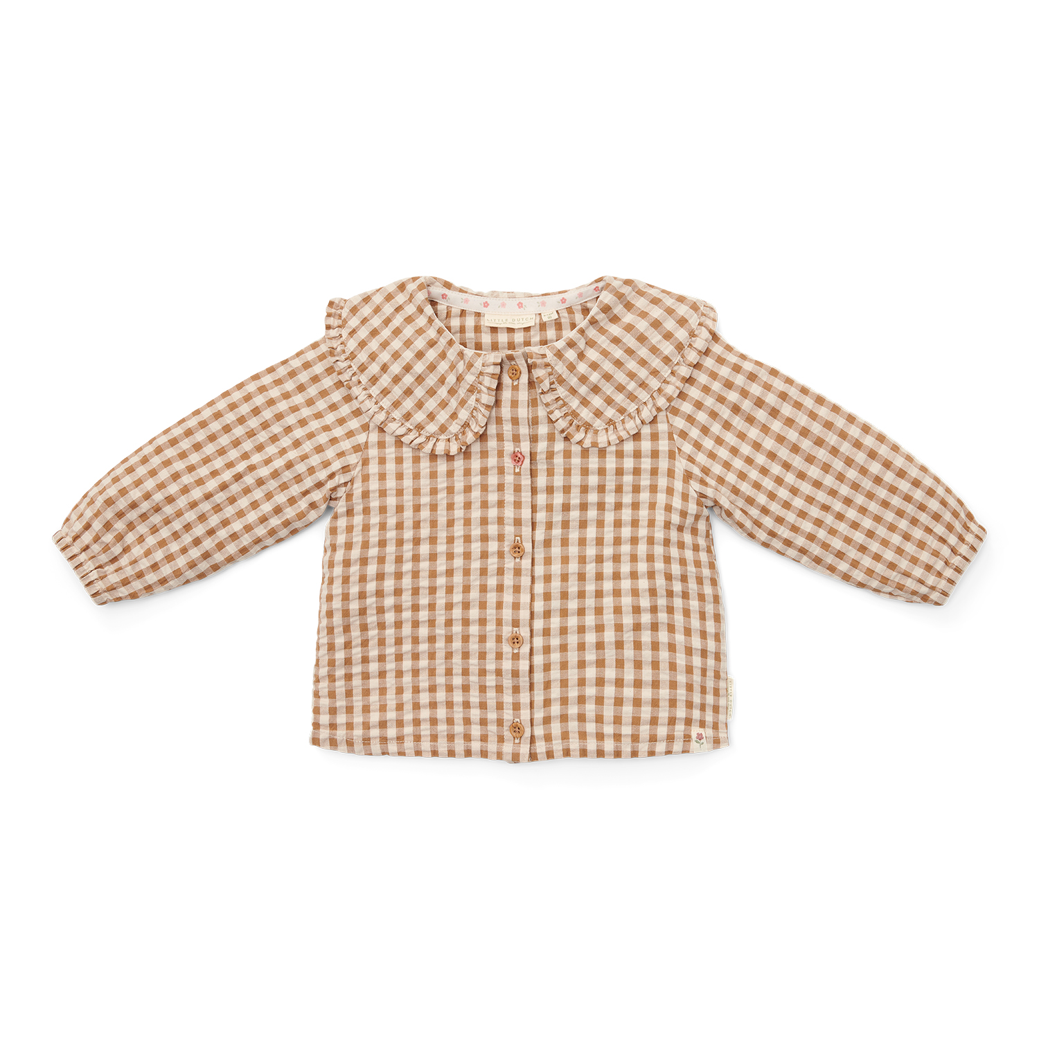 Bluse langarm kariert - Little Farm braun / weiß (Gr. 74) Bluse langarm kariert - Little Farm braun / weiß (Gr. 74)
