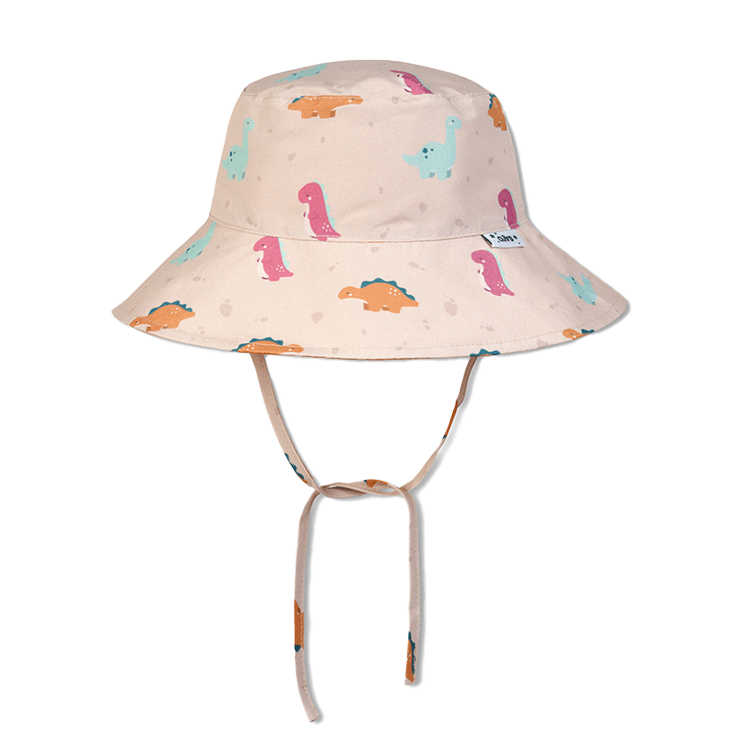 Sonnenhut wendbar Wild Dinos beige (Gr. 6-18 Monate)