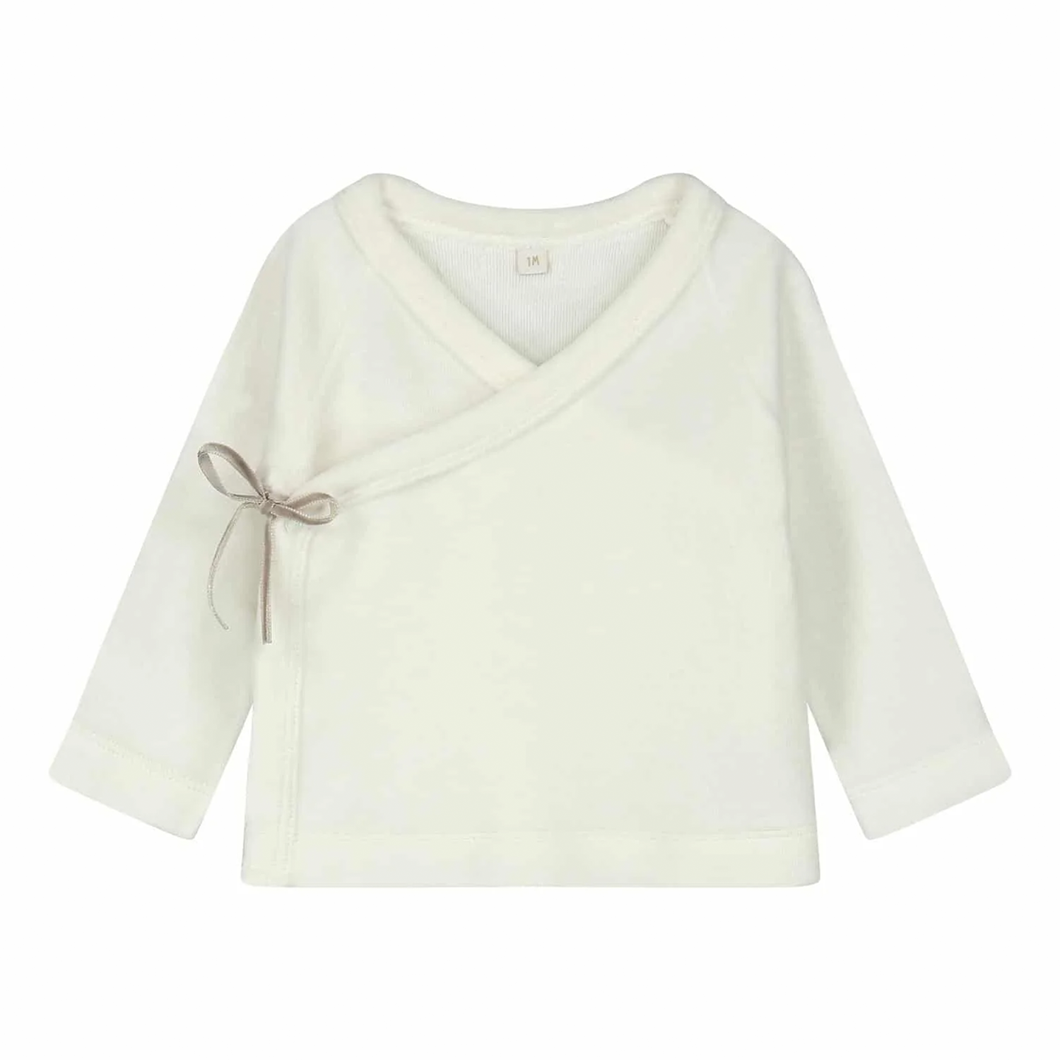 Long Sleeve Shirt / Langarmshirt / Wickelshirt Samt Zoe weiß (Gr. 62/68)