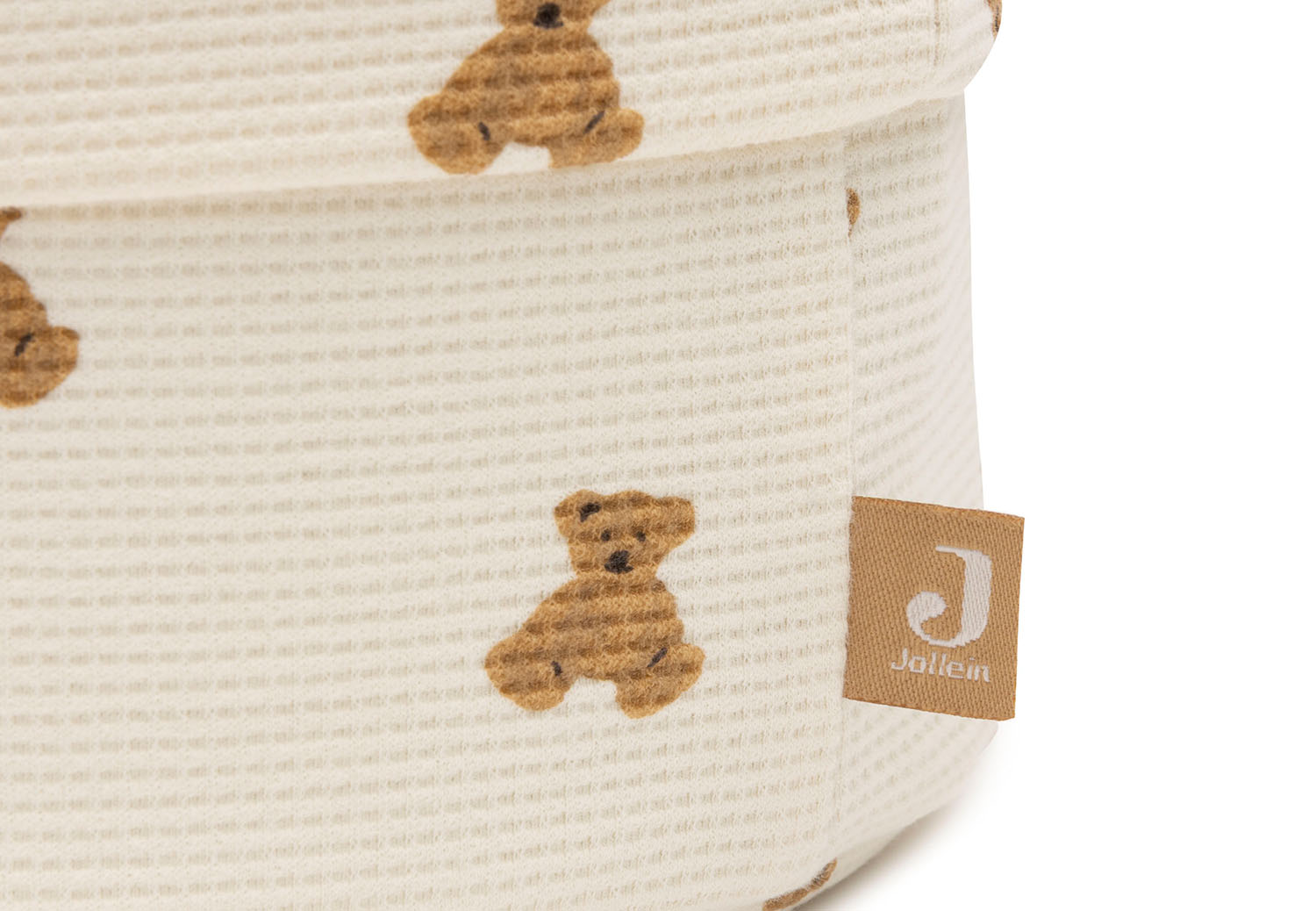 Wickeltischkörbchen - Teddy Bear weiß / braun