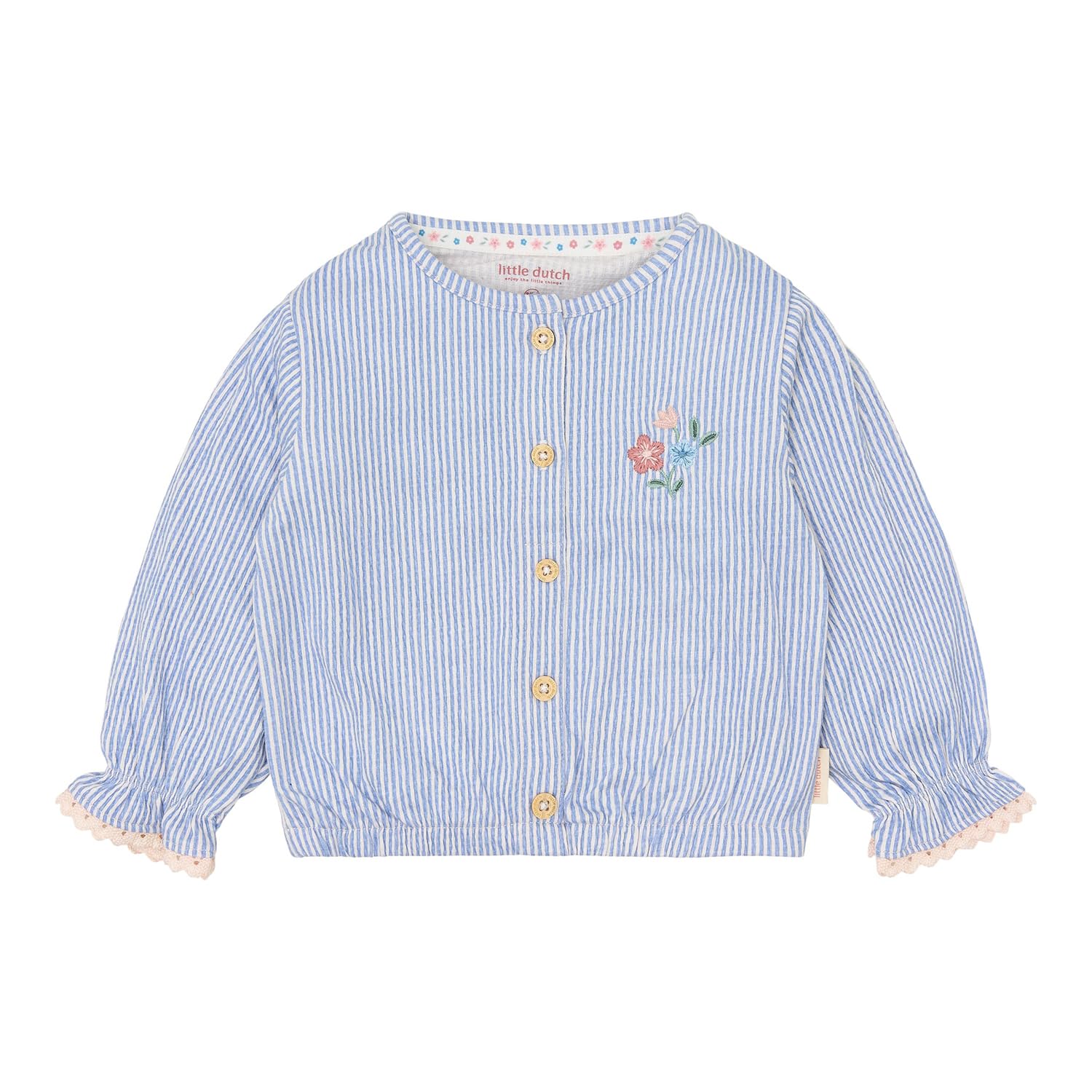Bluse langarm Denim Blue Stripe - Fairy Garden blau / weiß (Gr. 74)