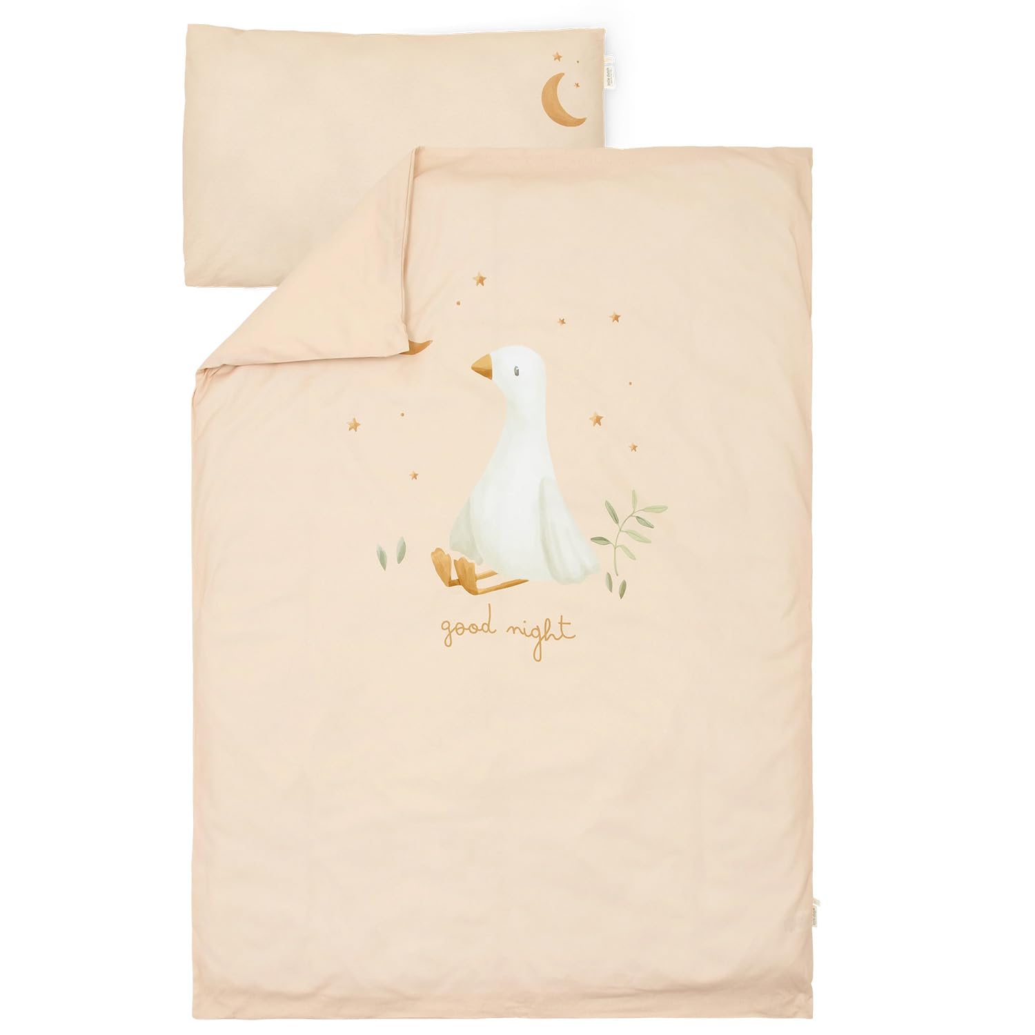 Kinderbettwäsche Little Goose - Newborn Naturals beige (100x140 cm + 40x60 cm) 