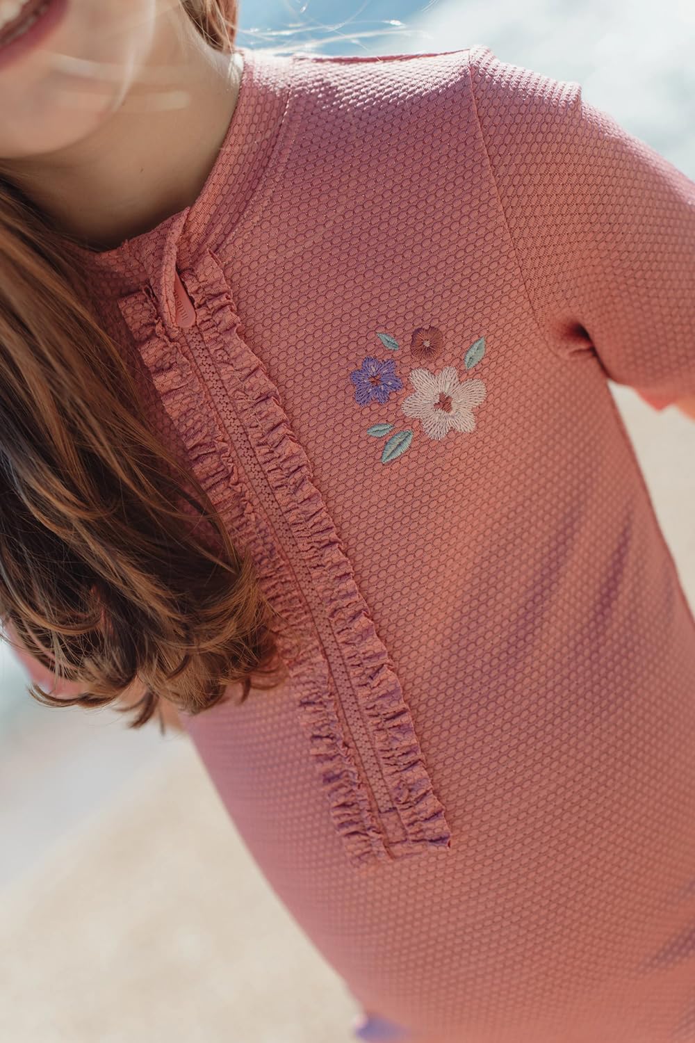 Schwimmanzug mit Rüschen und Glitzer - Dreamy Pink Sparkle rosa (Gr. 86/92)