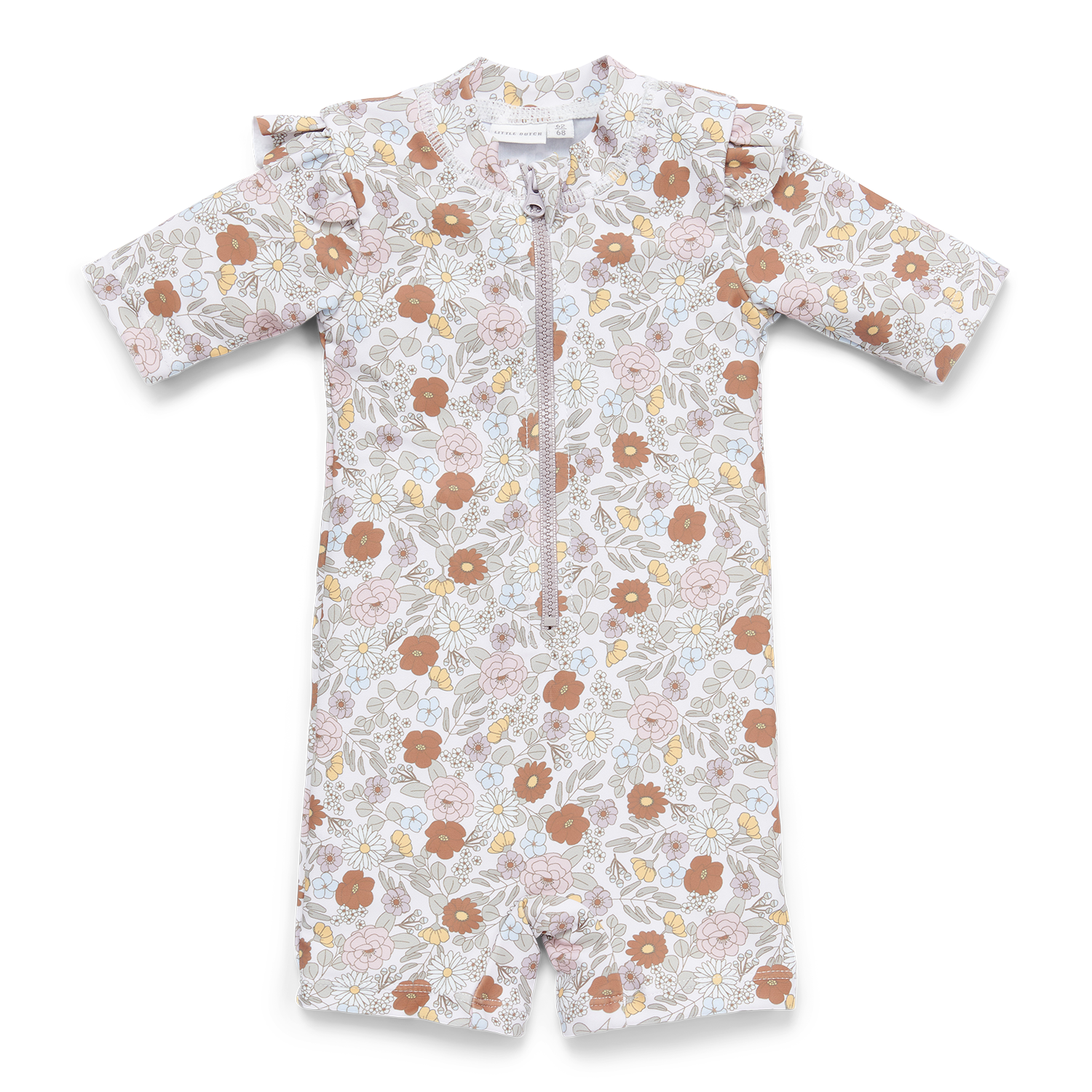 Schwimmanzug mit Rüschen kurzarm - Vintage Little Flowers (Gr. 62/68) Schwimmanzug mit Rüschen kurzarm - Vintage Little Flowers (Gr. 62/68)