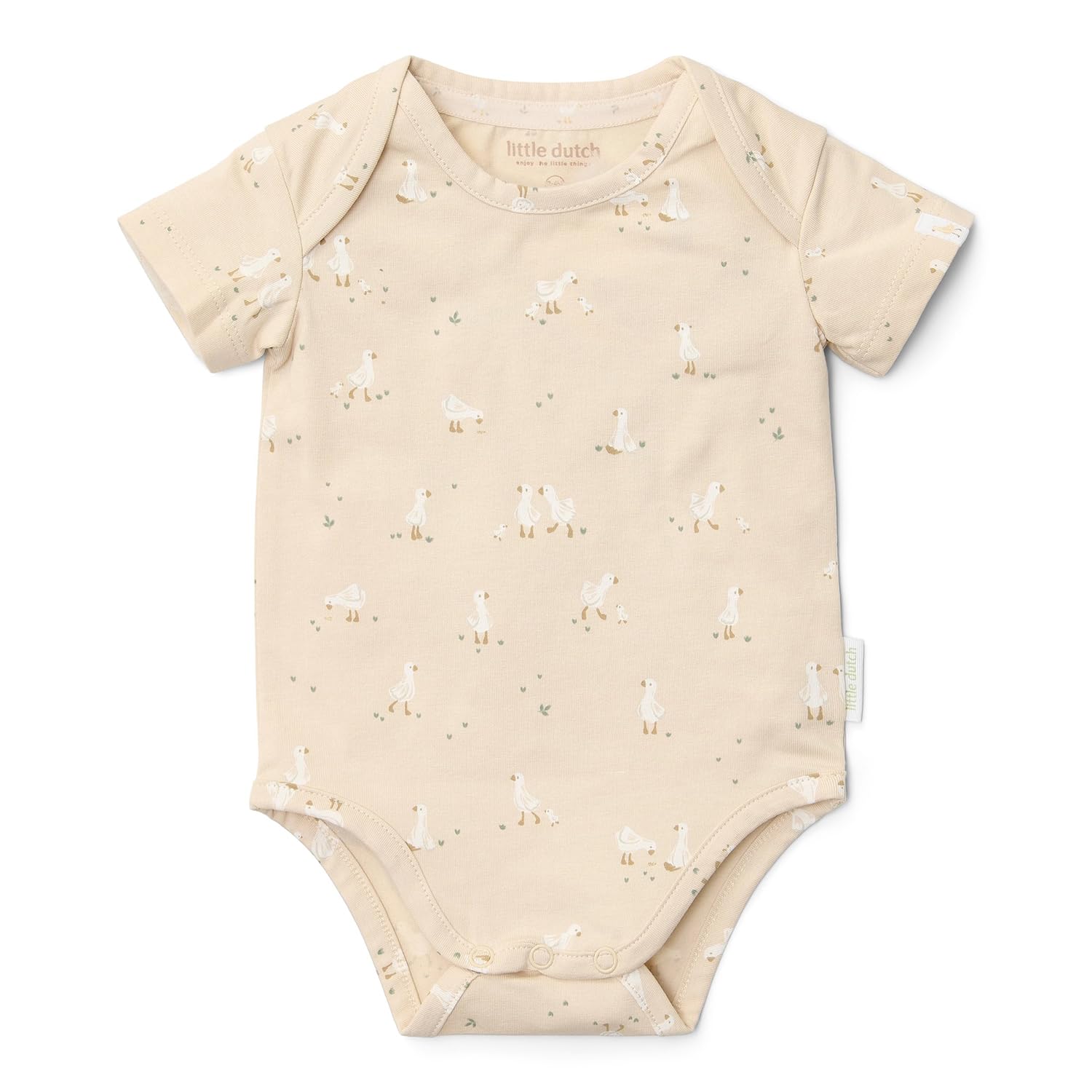 Body kurzarm Little Goose - Newborn Naturals beige (Gr. 44)