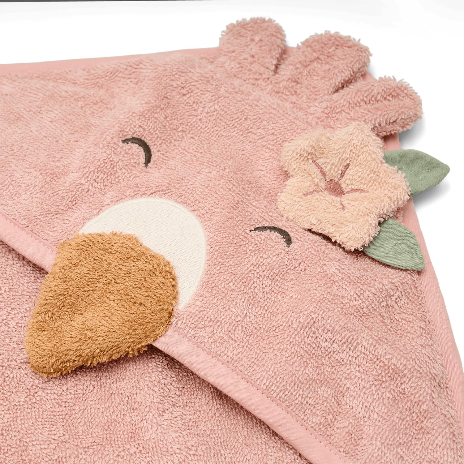 Kapuzenhandtuch Flamingo - Safari Friends rosa (75x75 cm)
