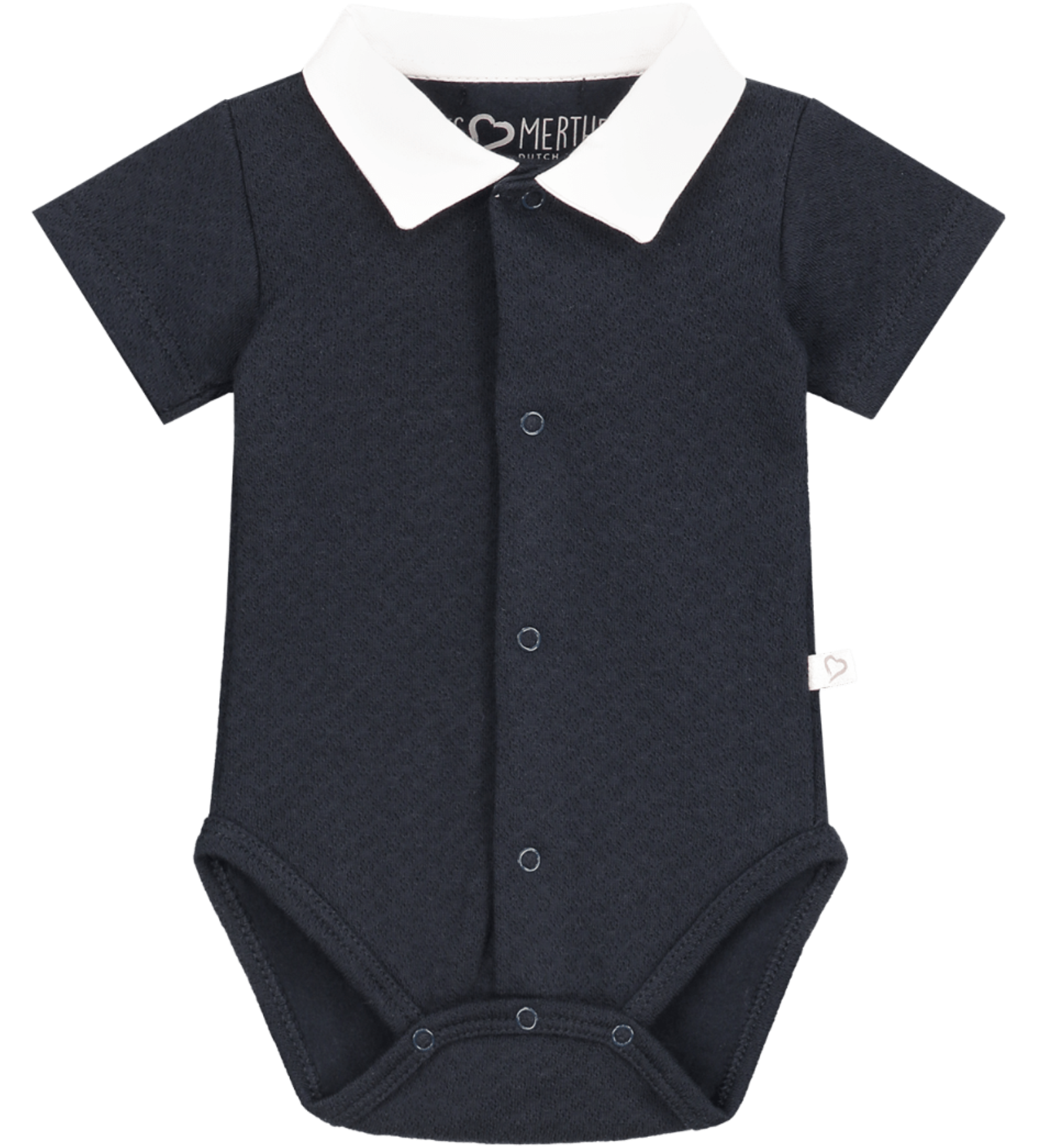 Body kurzarm mit Kragen spitz dunkelblau (Gr. 50/56) Body kurzarm mit Kragen spitz dunkelblau (Gr. 50/56)