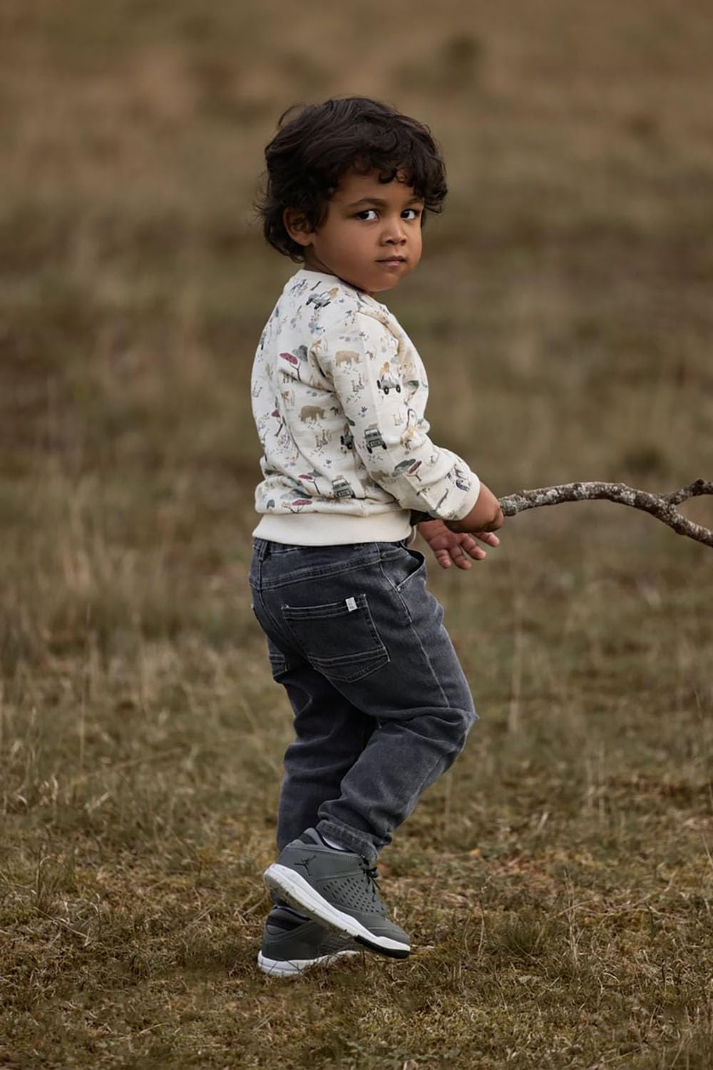 Hose Denim - Safari Friends grau (Gr. 74)