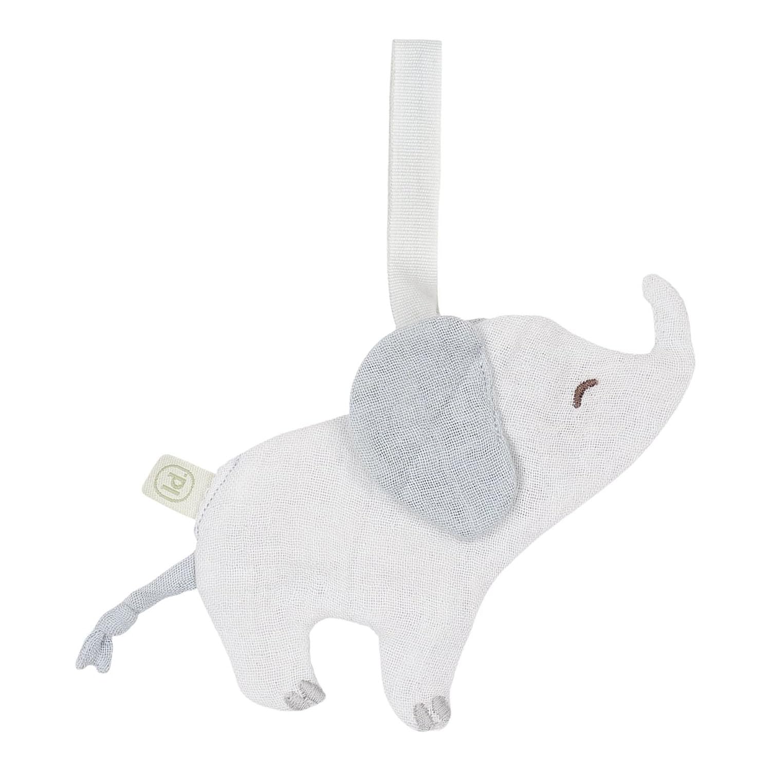 Schnullertuch Elefant - Safari Friends grau