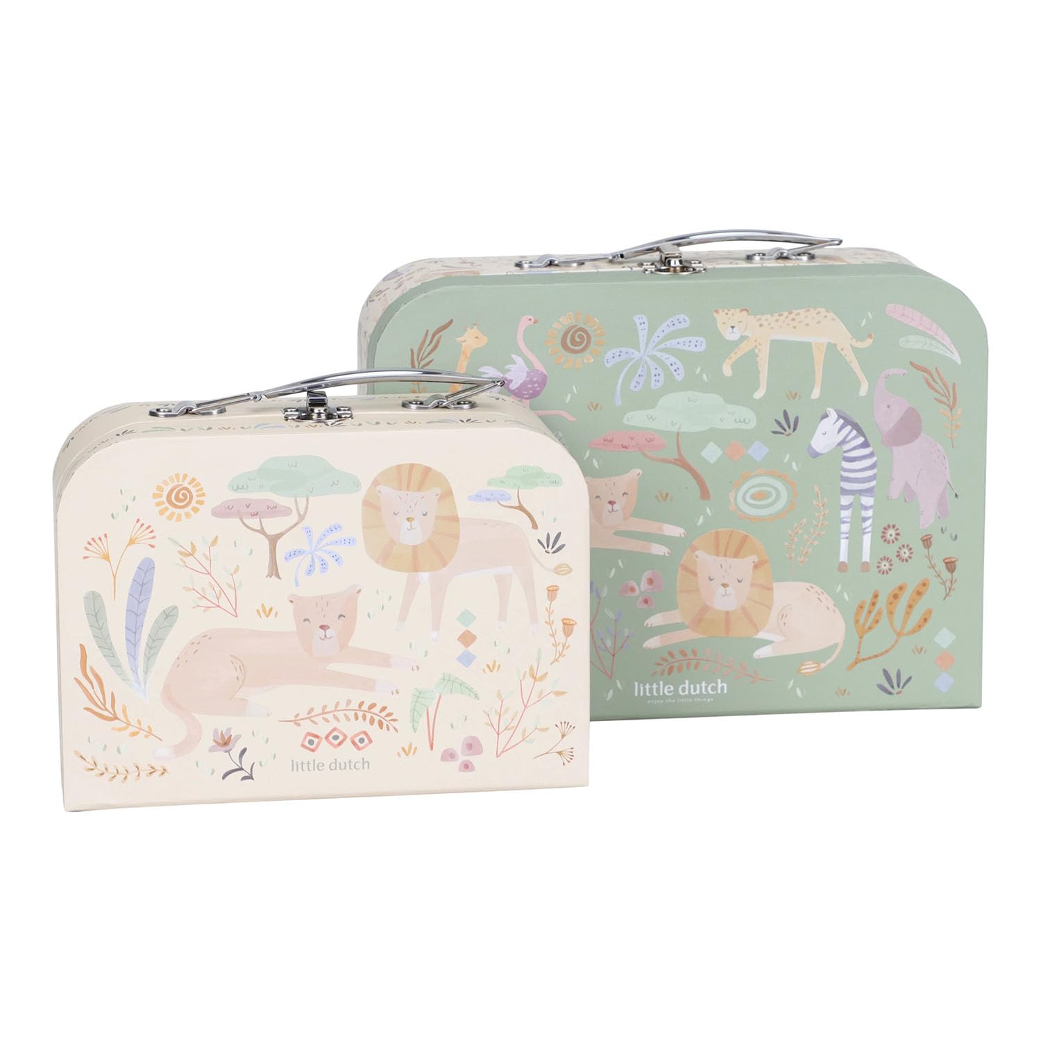 Spielzeugkoffer 2er Set - Safari Friends