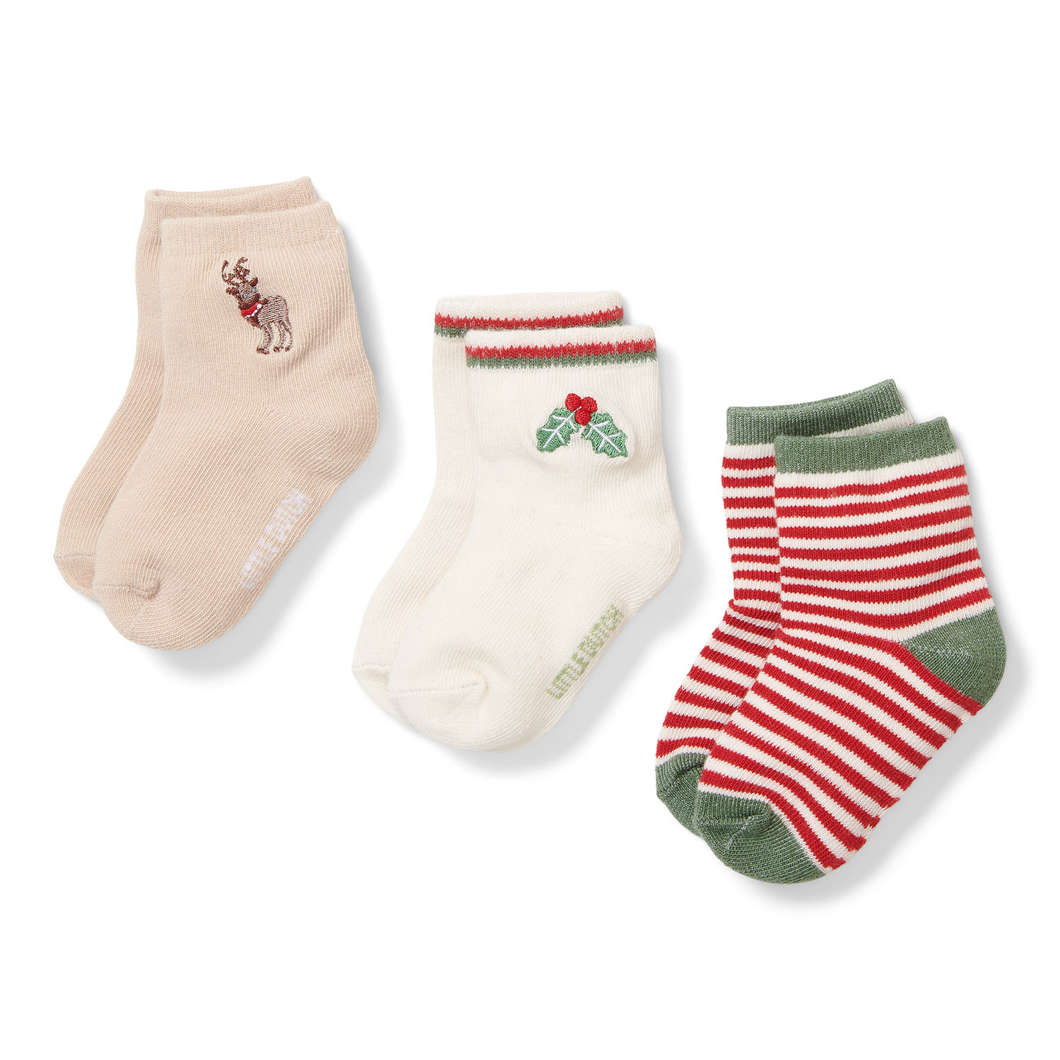 Babysocken 3er Set Weihnachten (Gr. 2 / 4-18 Monate)