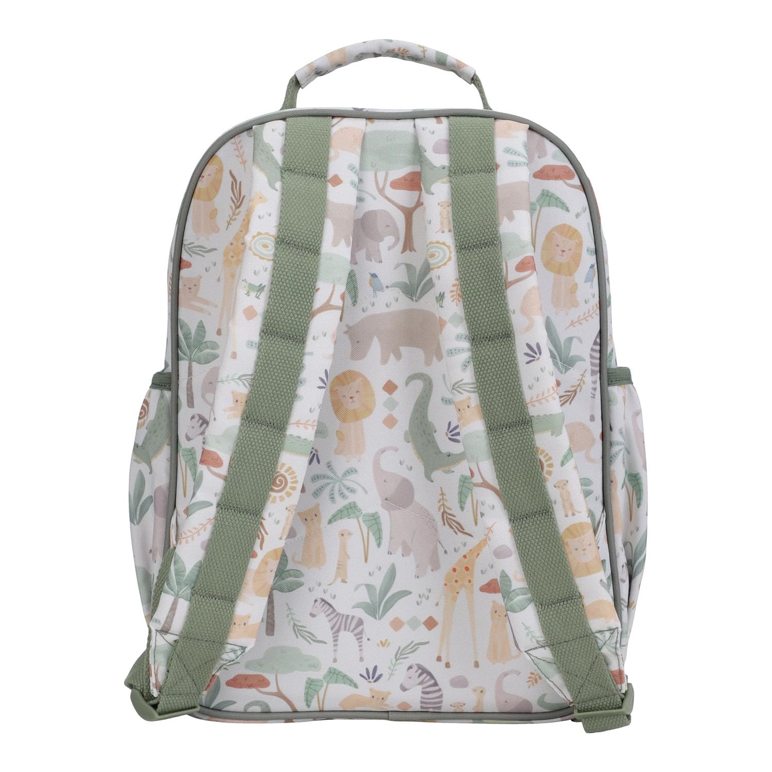 Kinderrucksack Tiere groß - Safari Friends weiß / grün