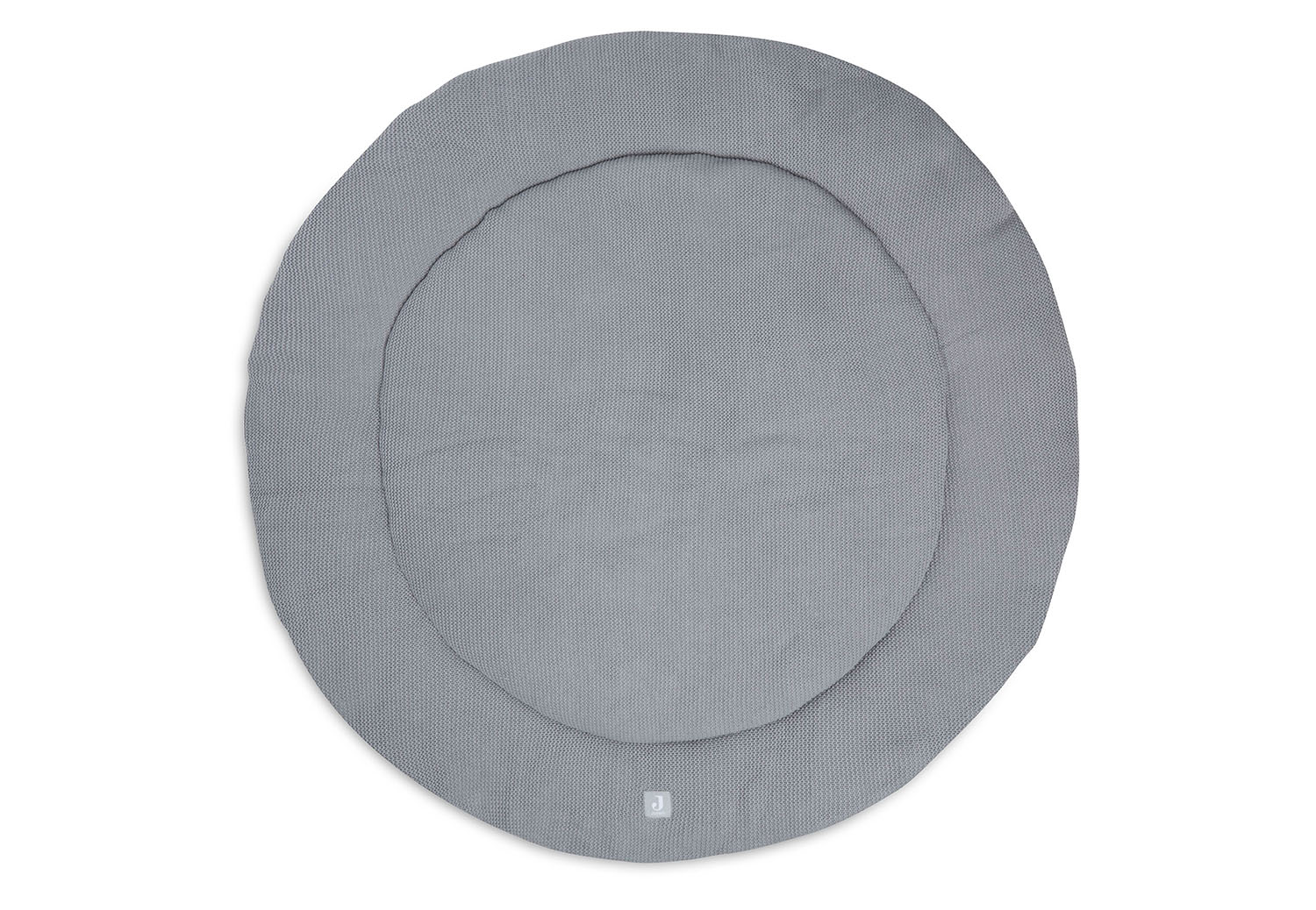Laufgittereinlage Krabbeldecke rund Basic Knit grau (Ø 95 cm)