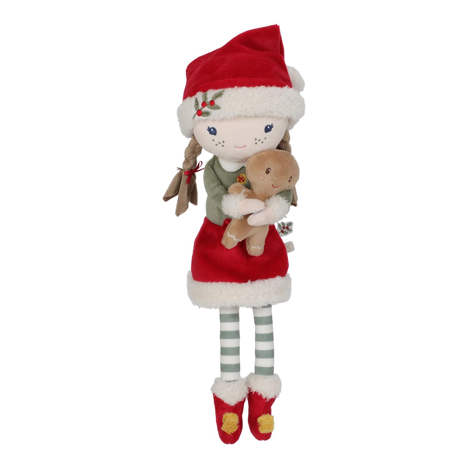 Stoffpuppe Rosa mit Lebkuchenmann - Weihnachten (35 cm)