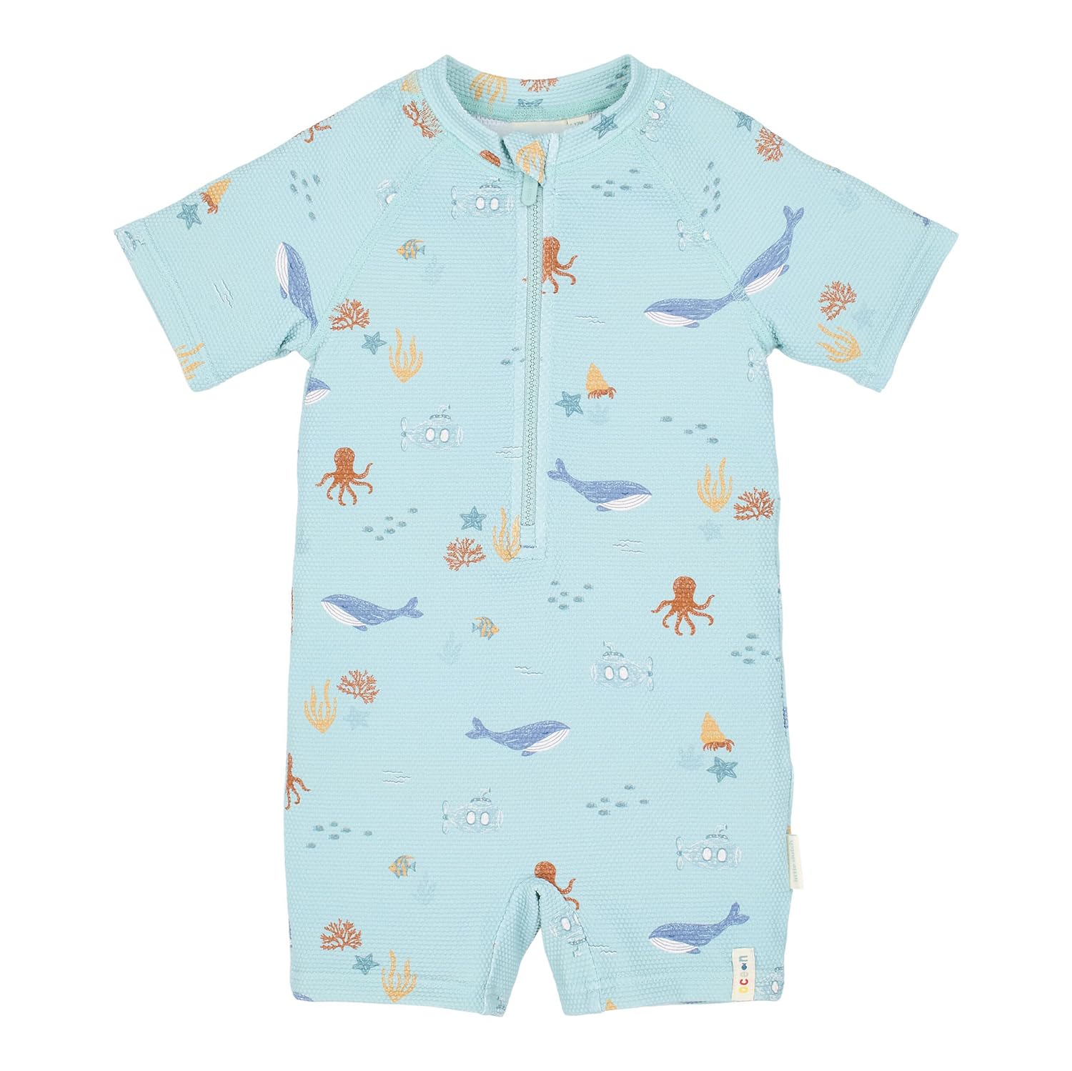 Schwimmanzug kurzarm - Ocean Friends grün (Gr. 62/68)