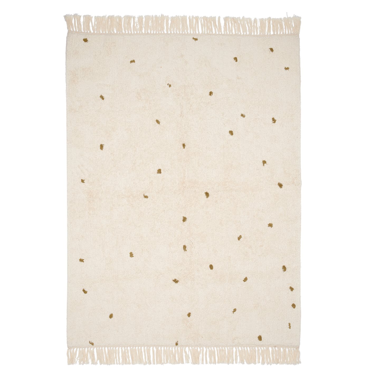 Teppich mit Punkten beige Pure olive (170x120 cm)