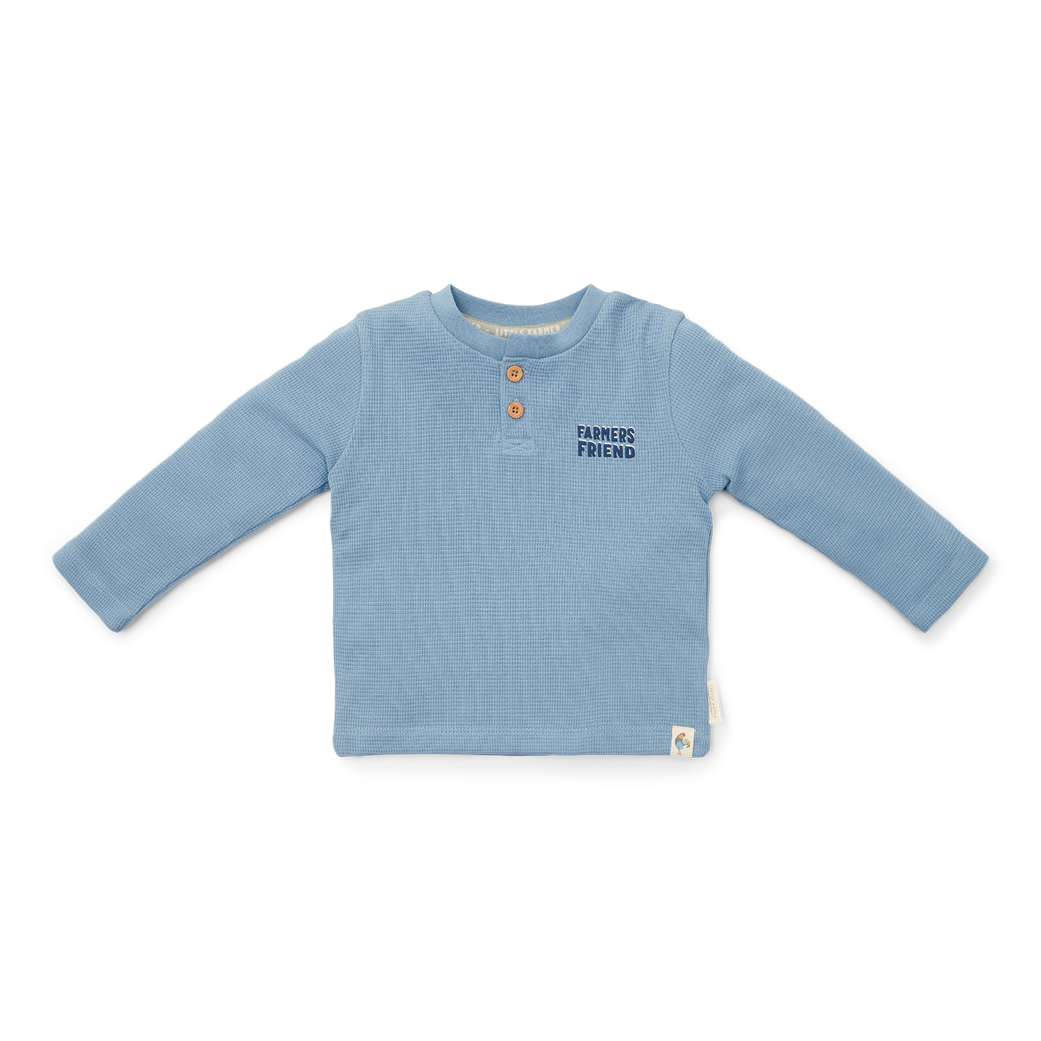 Long Sleeve Shirt / Langarmshirt Waffle Ice Blue - Little Farm blau (Gr. 74)