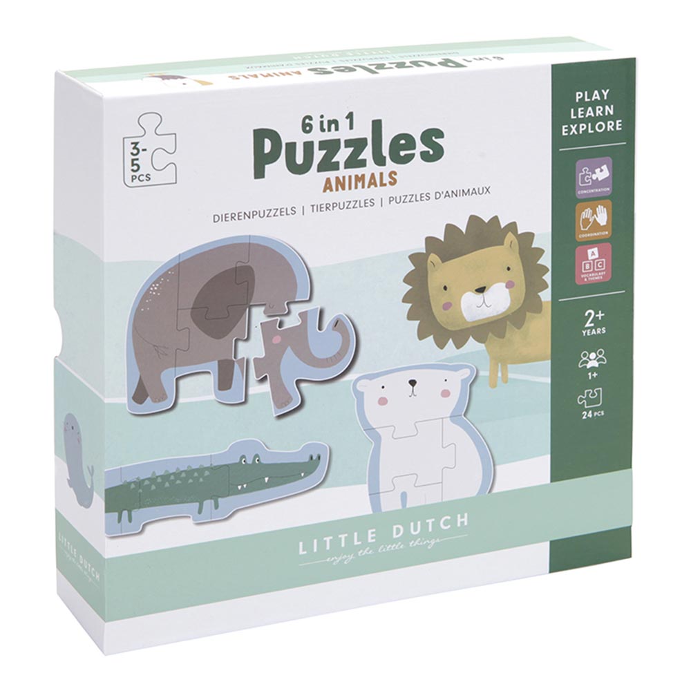 Puzzle Zoo Tiere 6 in 1